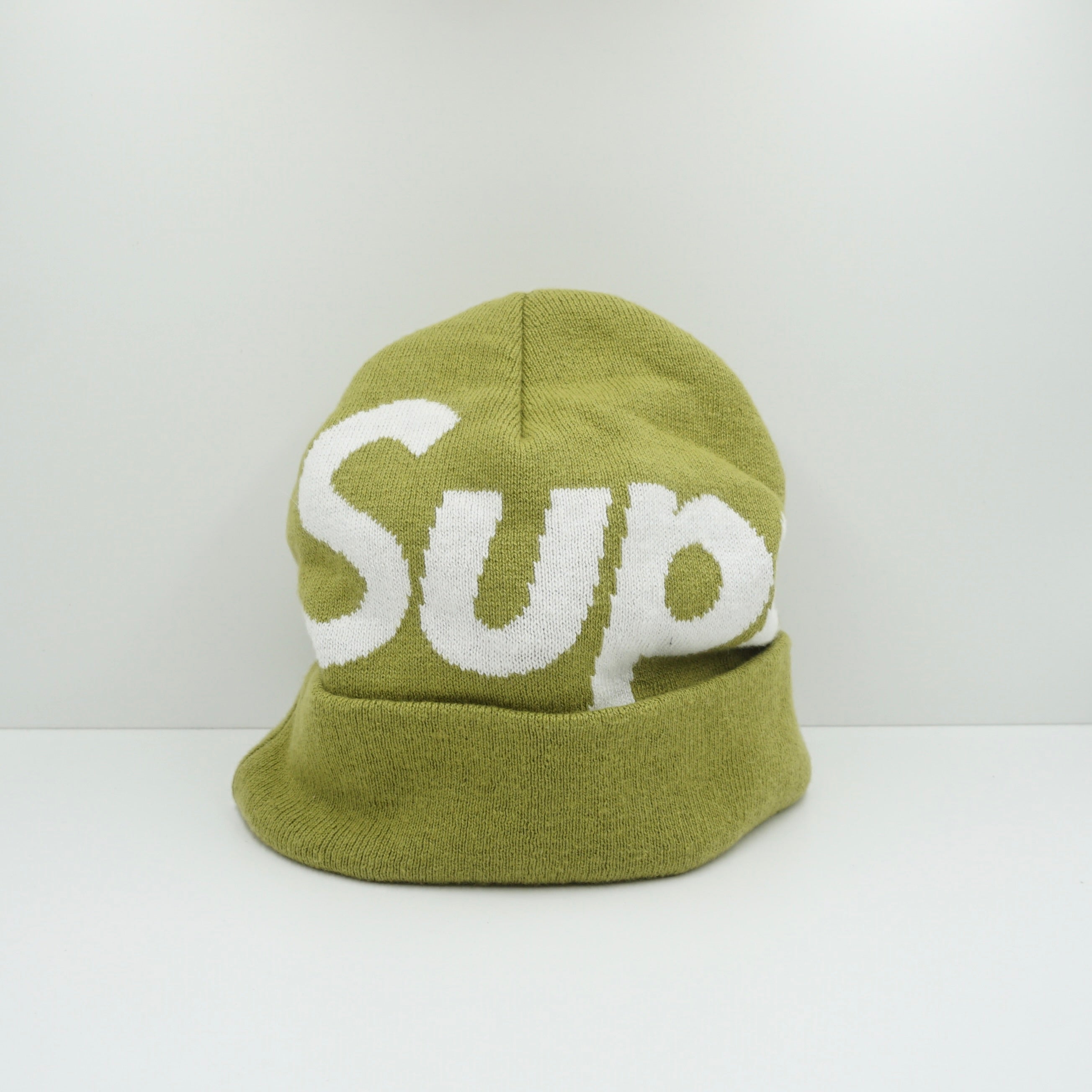 Supreme Big Logo Beanie Olive Green