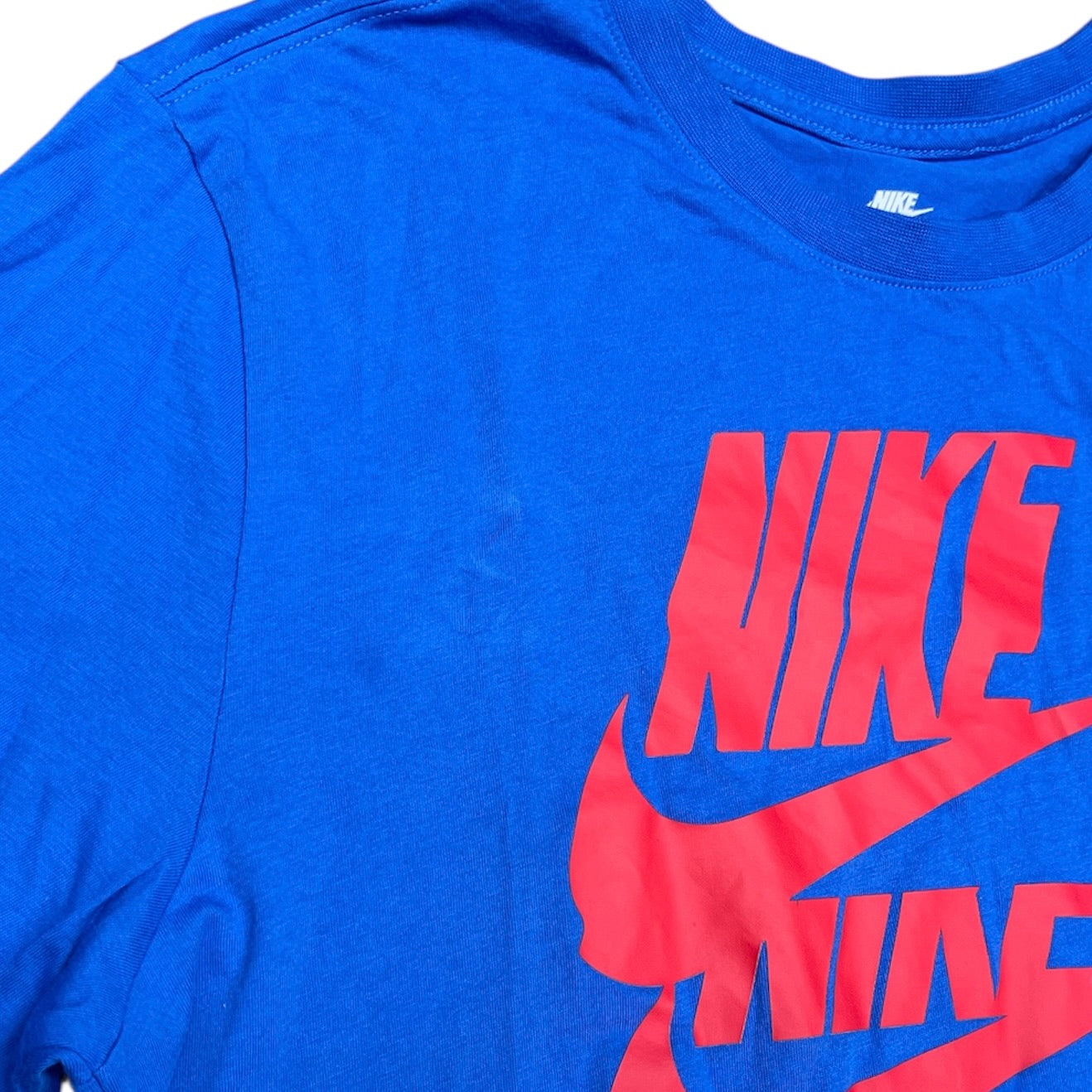Nike Red Logo Blue Tshirt