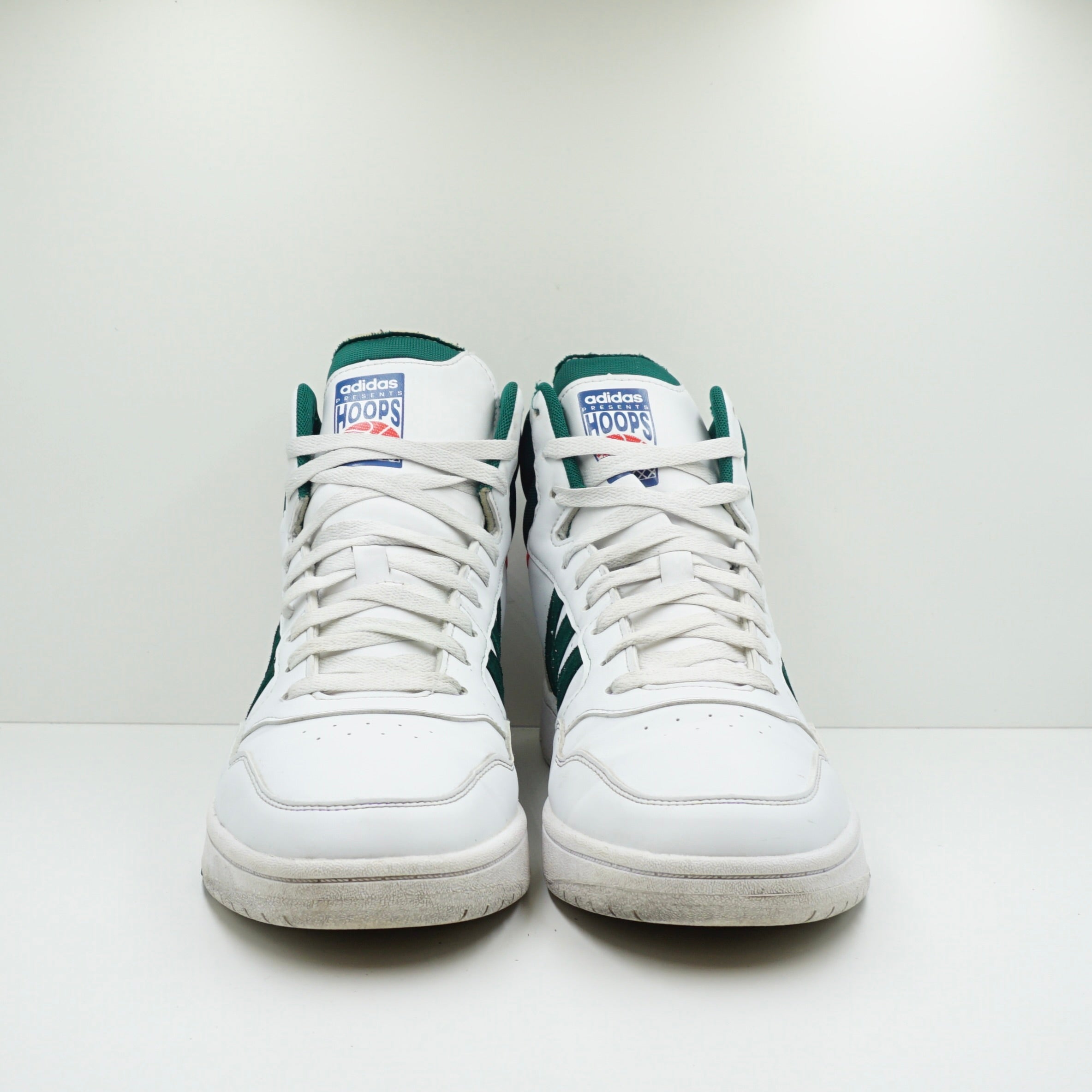 Adidas Hoops 3.0 Mid White Collegiate Green