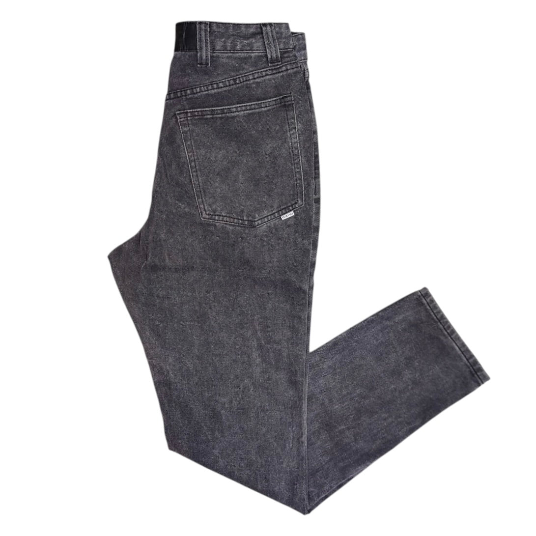 Gizmo Black Grey Tapered Jeans