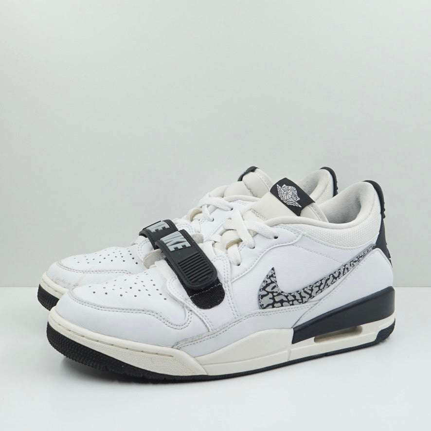 Jordan Legacy 312 Low White Black Elephant Swoosh