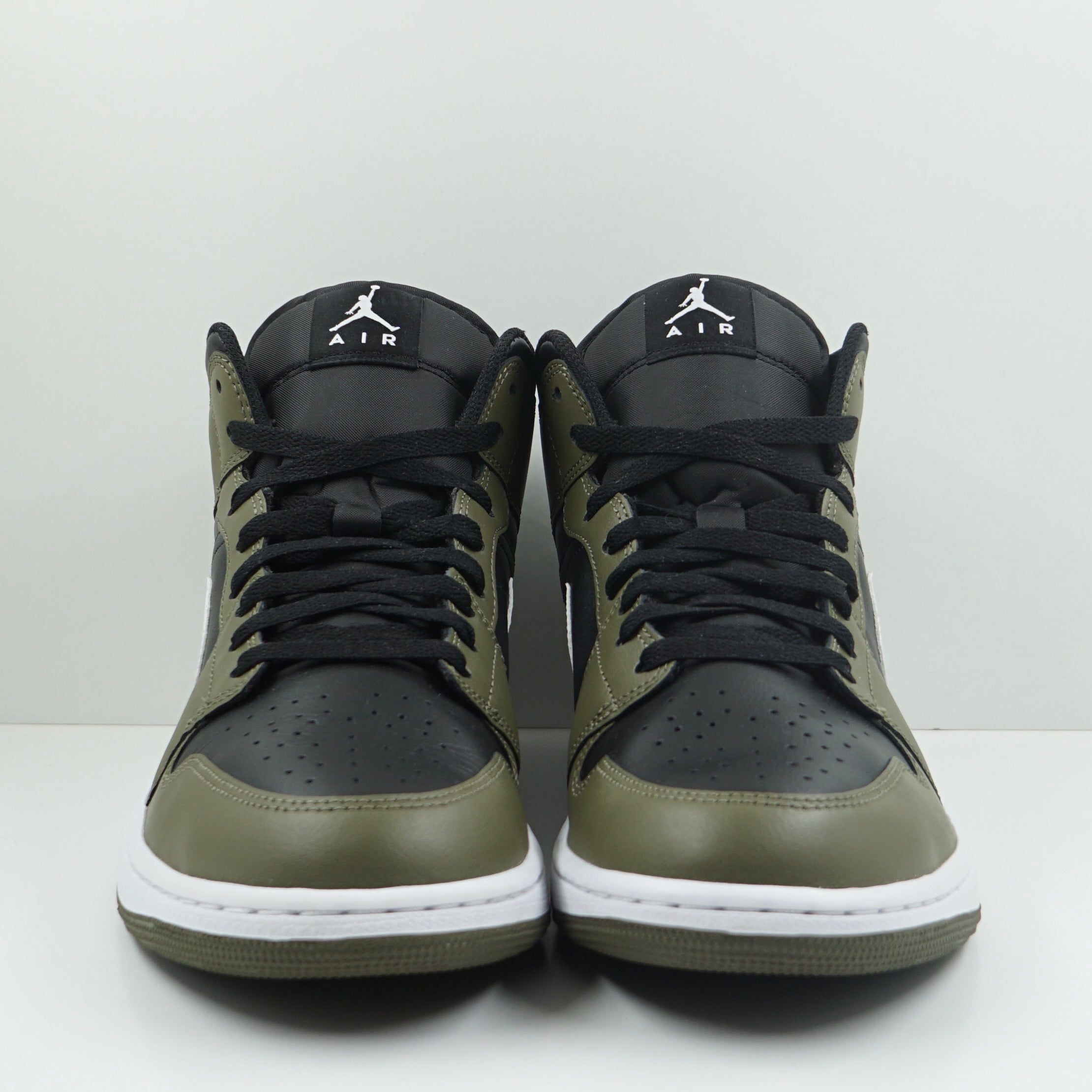 Jordan 1 Mid Black White Olive