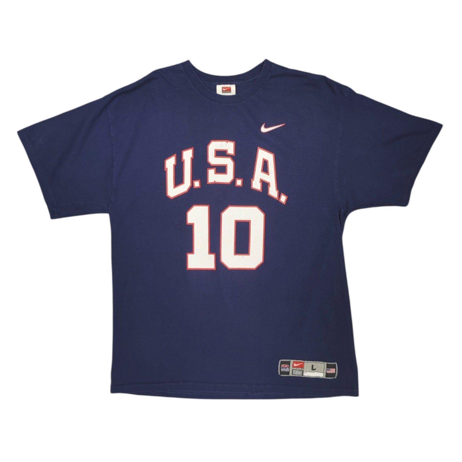 Nike USA Bryant #10 Basketball Navy White Tshirt