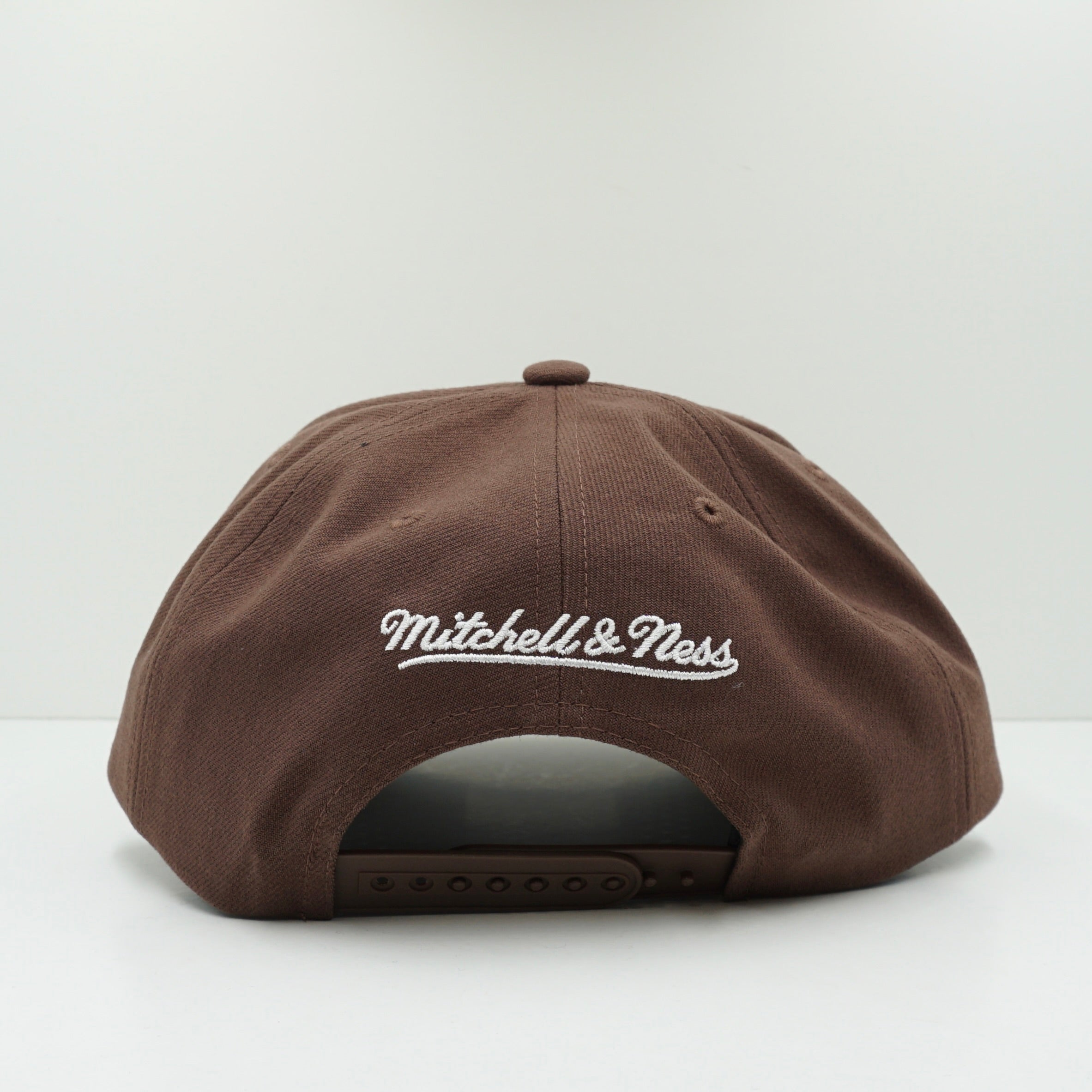 Mitchell & Ness Box Logo Brown Pro Pinch Snapback Cap
