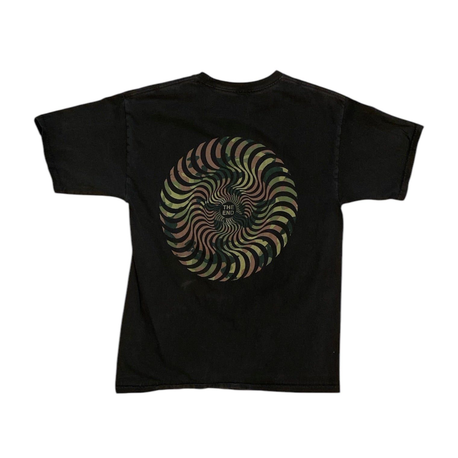 Spitfire Camo Wheel Black Tshirt