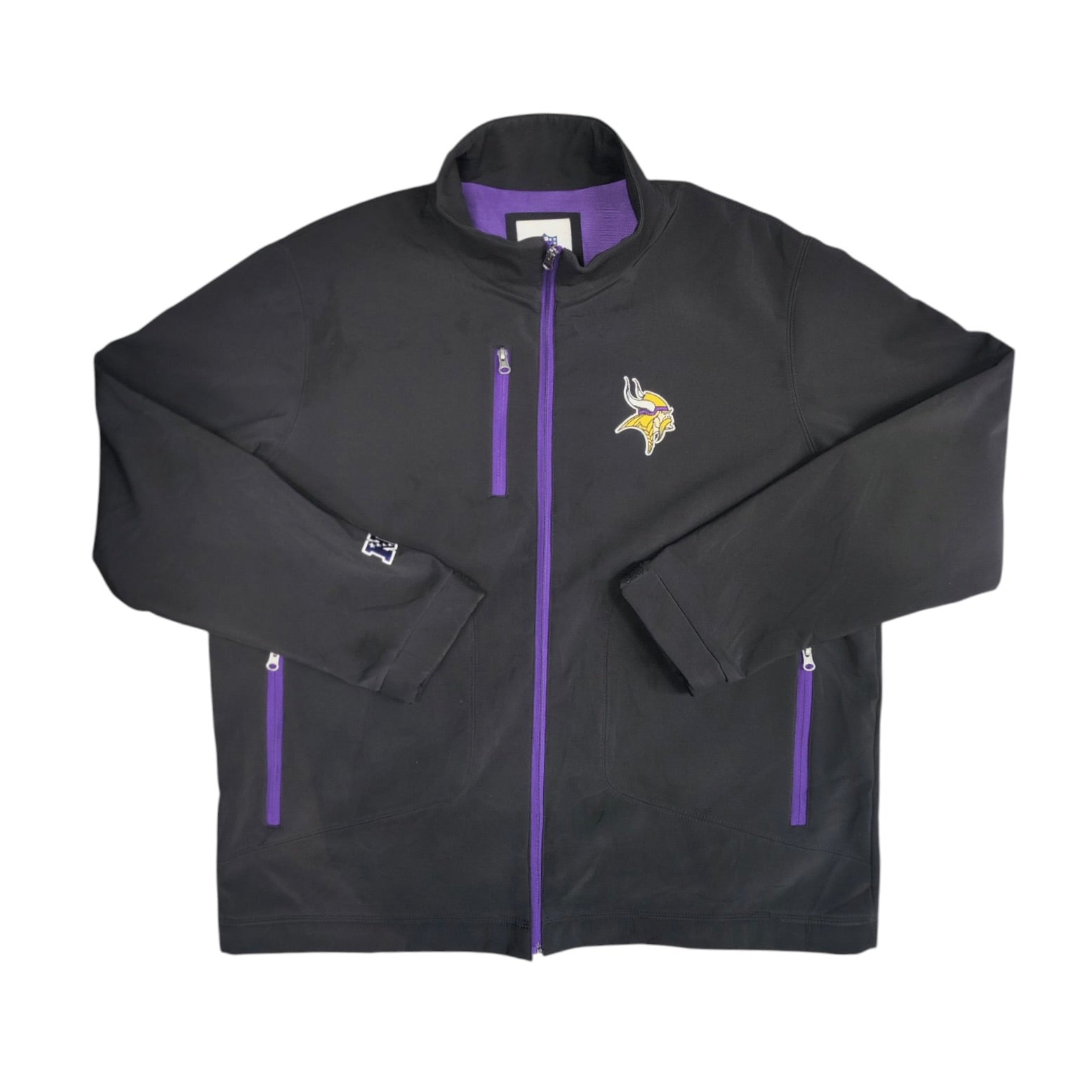 NFL Minnesota Vikings Black Soft Shell Team Jacket