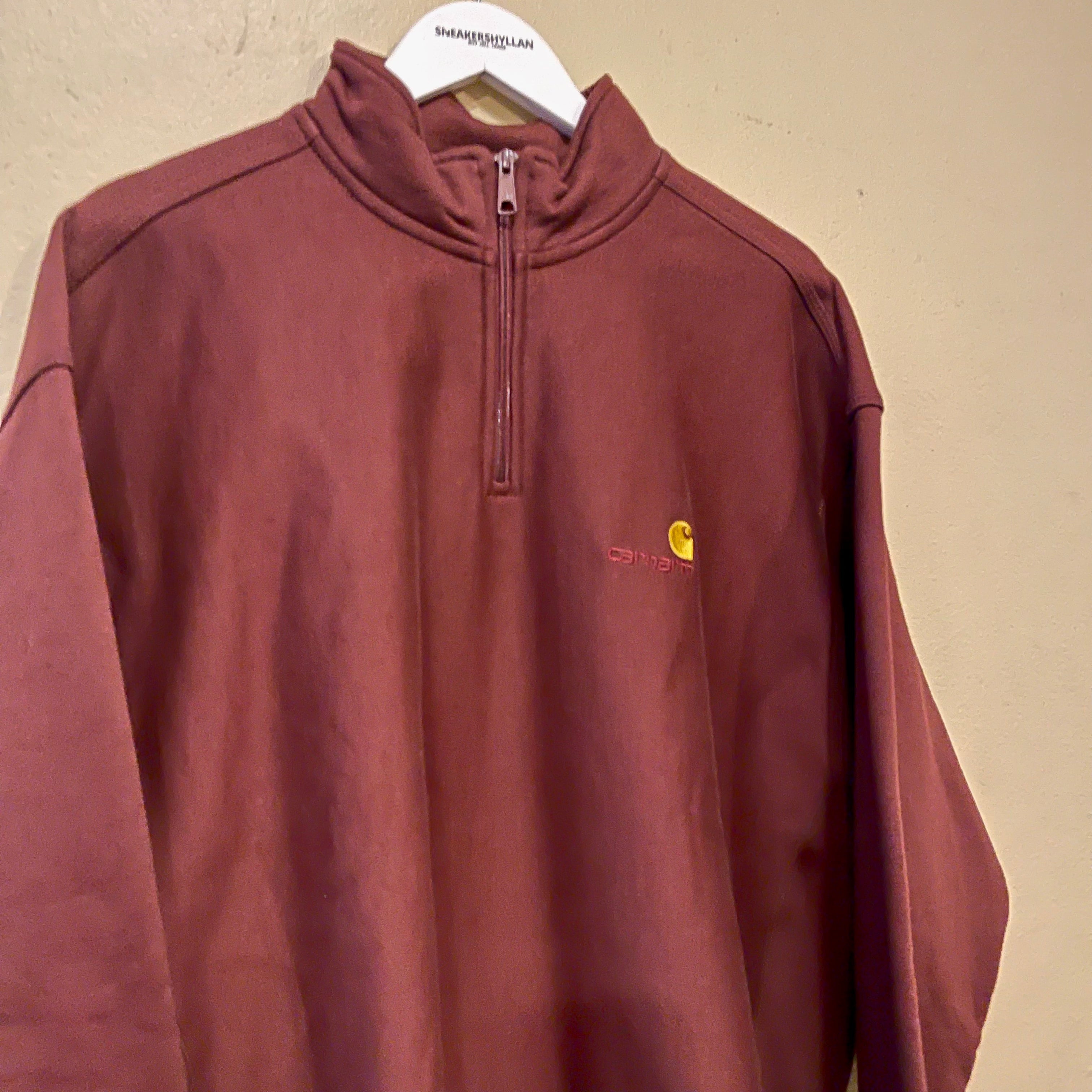 Carhartt American Script Brown Half Zip Sweatshirt