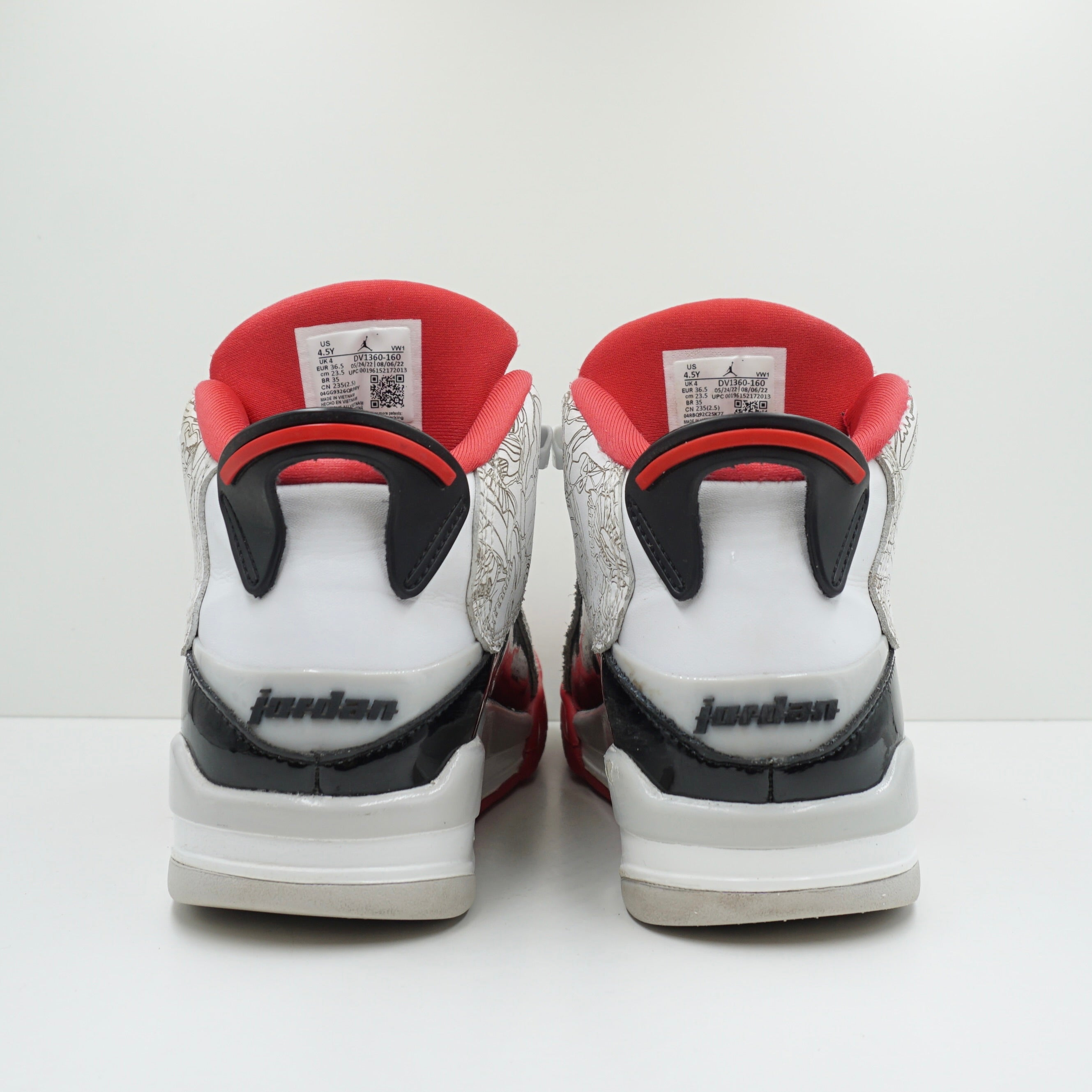 Jordan Dub Zero White Varsity Red (2022) (GS)