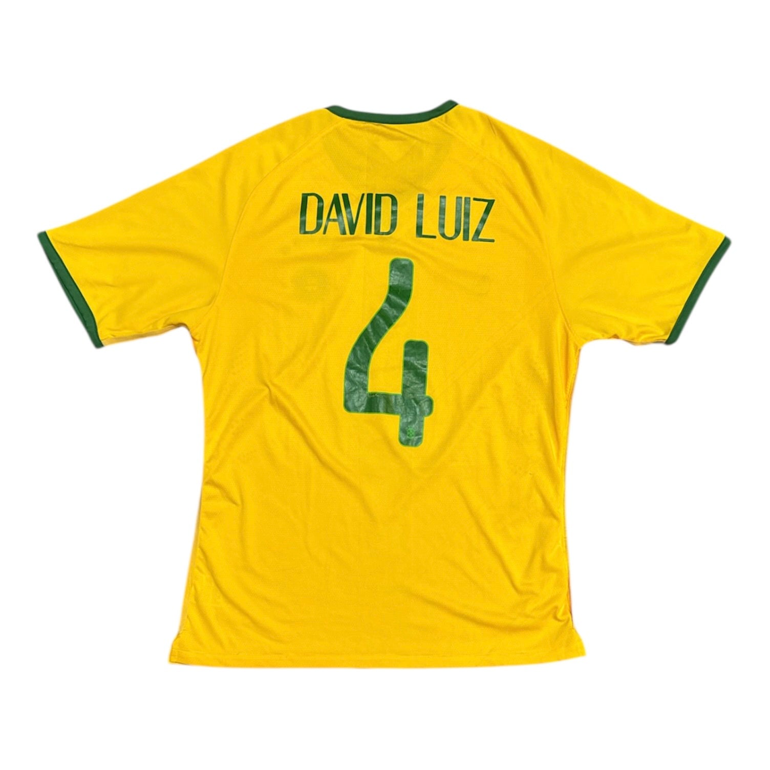 Nike Brazil David Luiz #4 2014 Home Football Jersey
