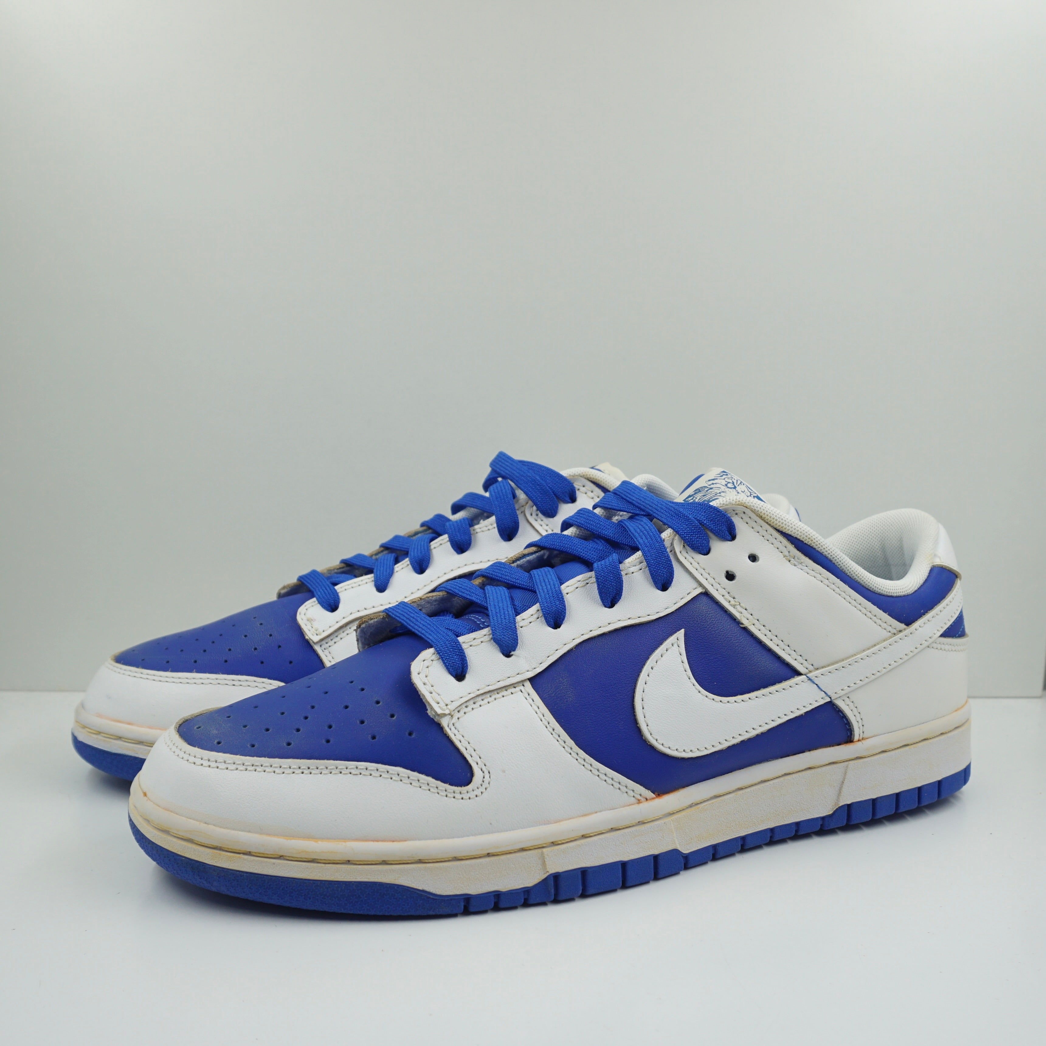 Nike Dunk Low Racer Blue White "CATS" Custom Painted