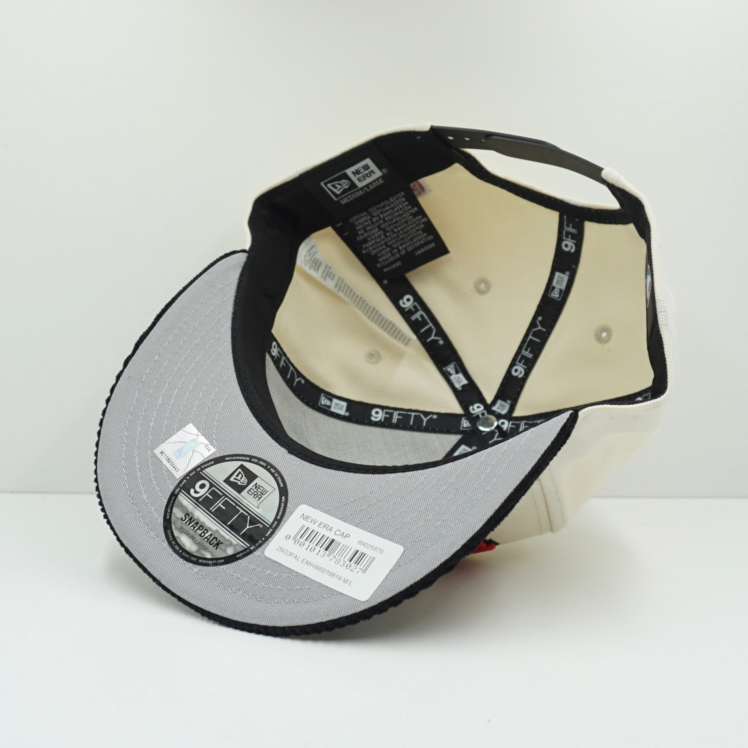 New Era Chicago Bulls Cream Grey NBA Snapback Cap