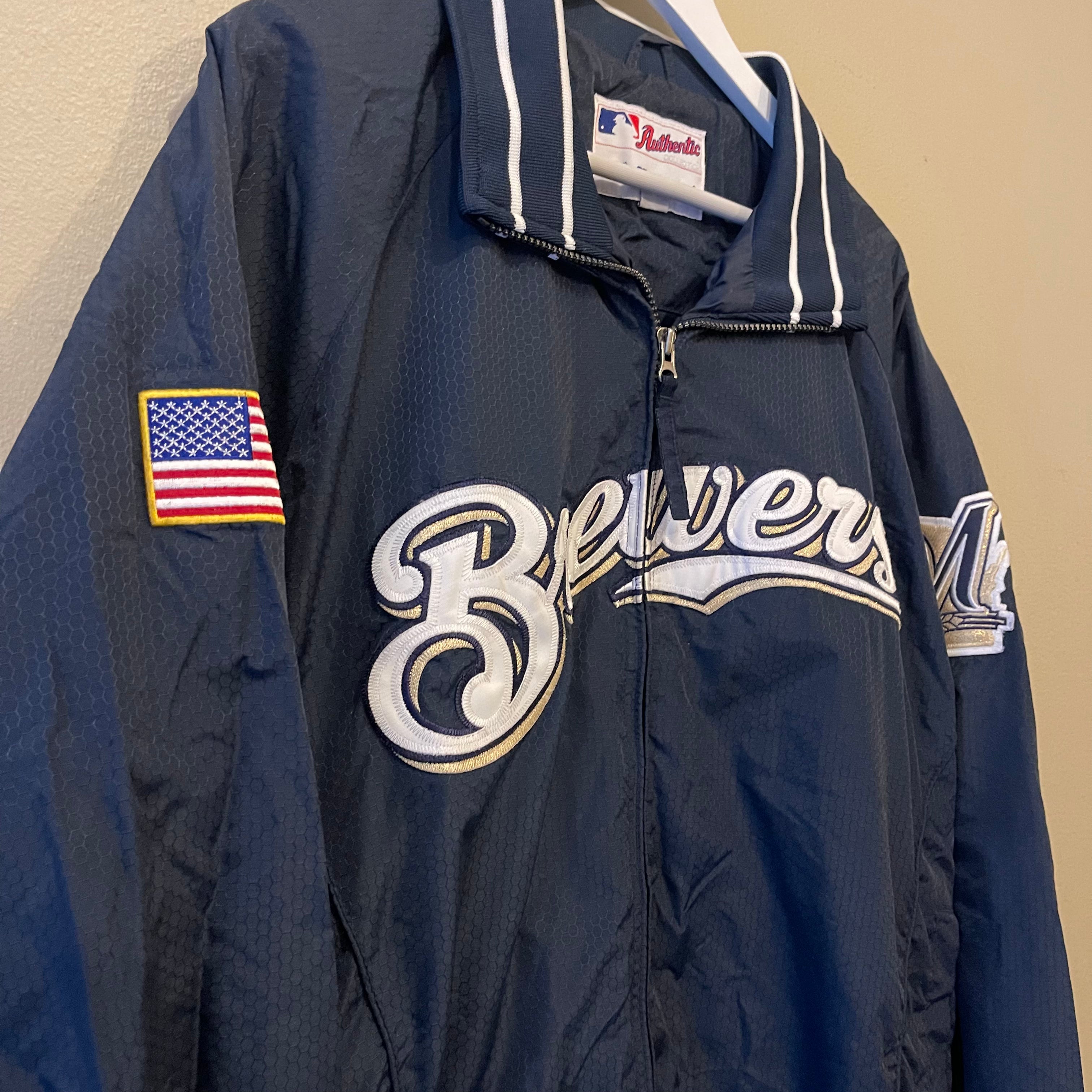 Majestic Authentic Milwaukee Brewers MLB Jacket