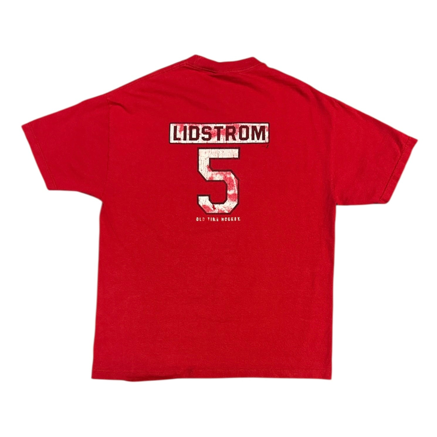 Old Time Hockey Detroit Red Wings #5 Lidstrom Red Tshirt