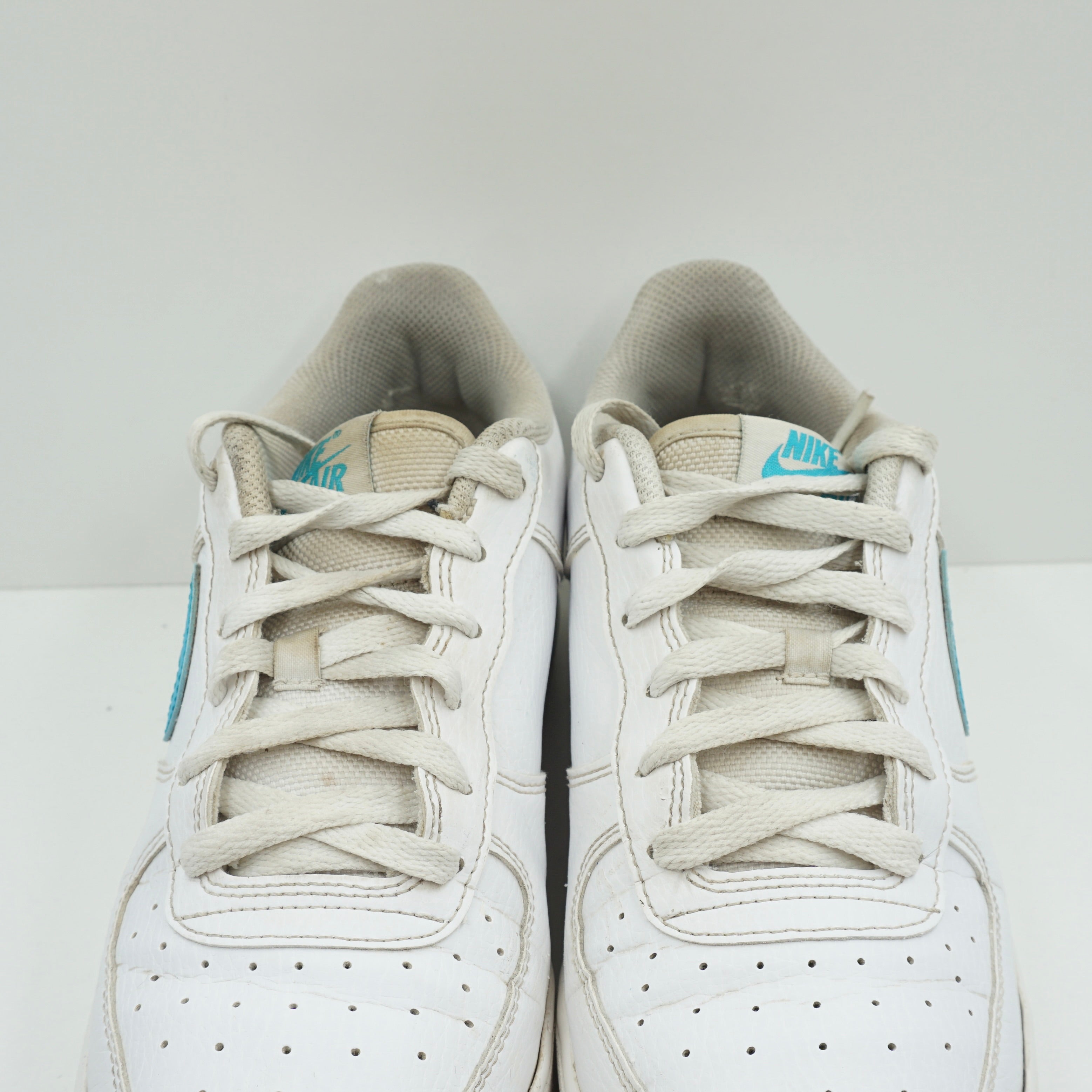 Nike Air Force 1 Low Cut-Out White Aqua (GS)