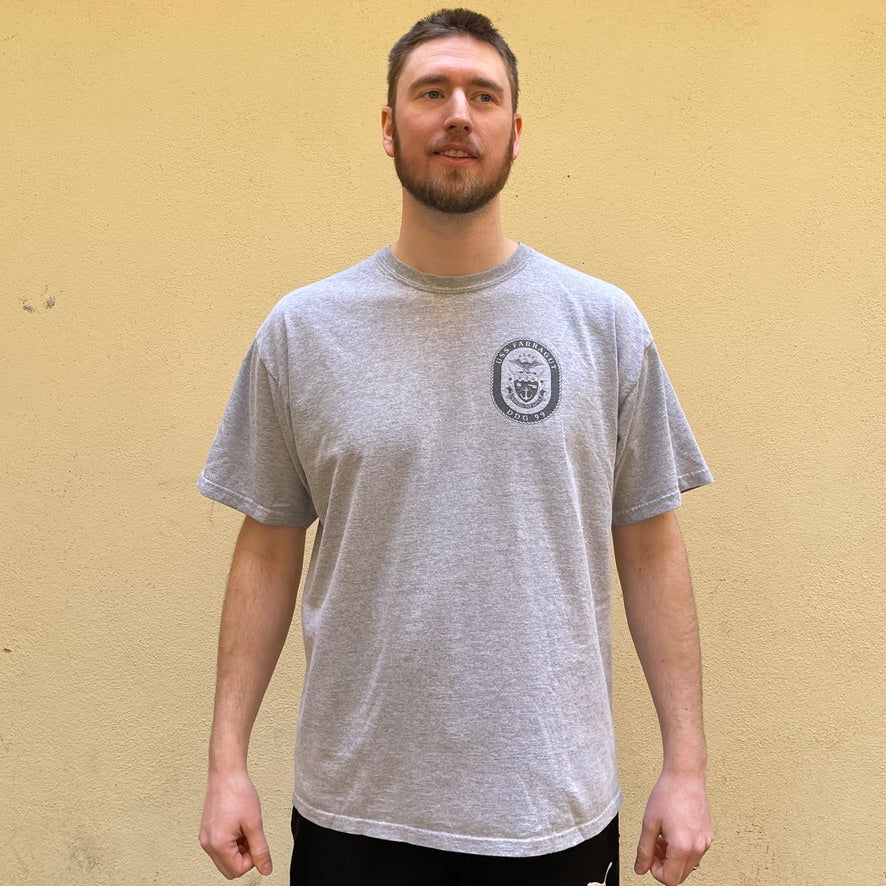 Gildan USS Farragut Grey Tshirt