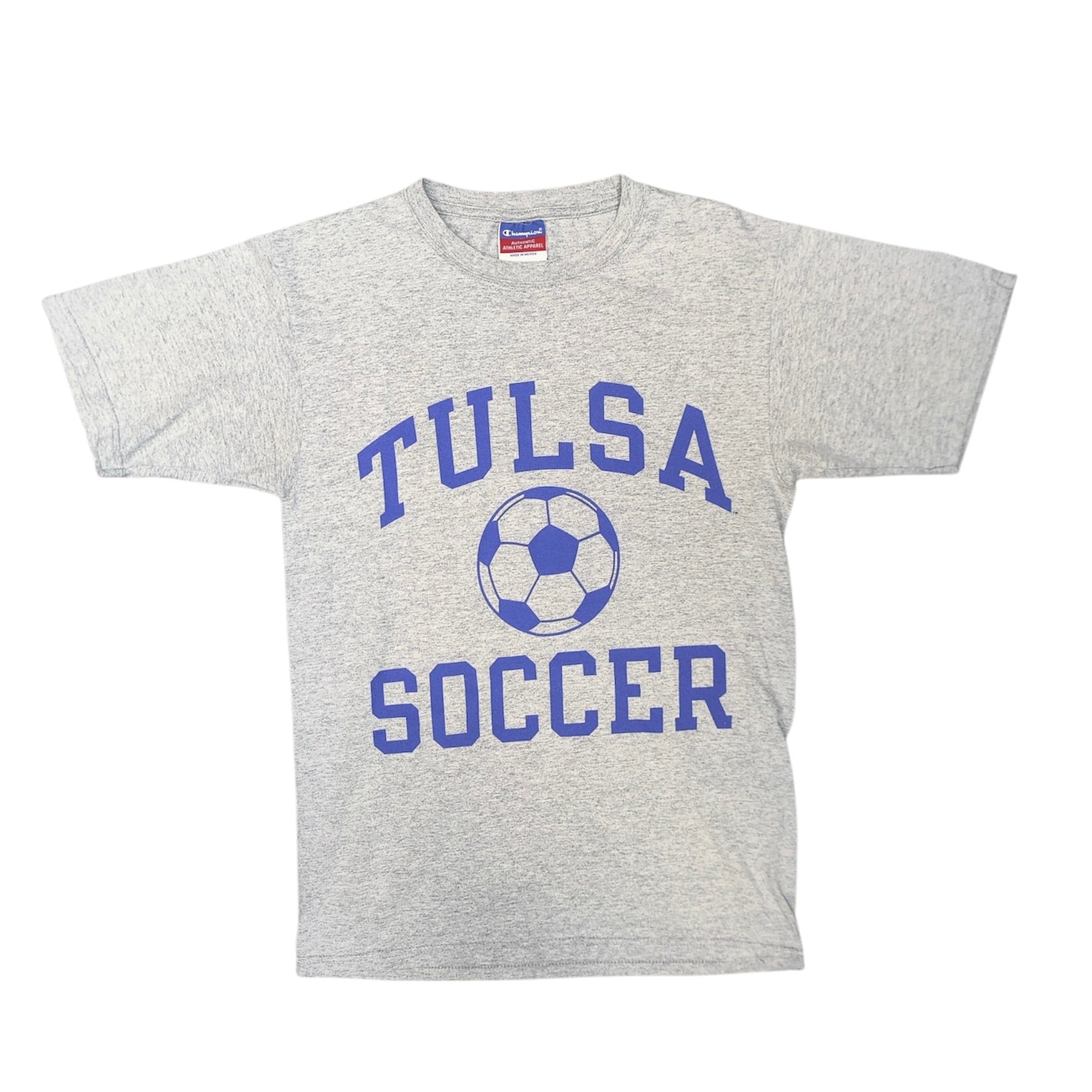 Champion Tulsa Soccer Grey Blue Tshirt