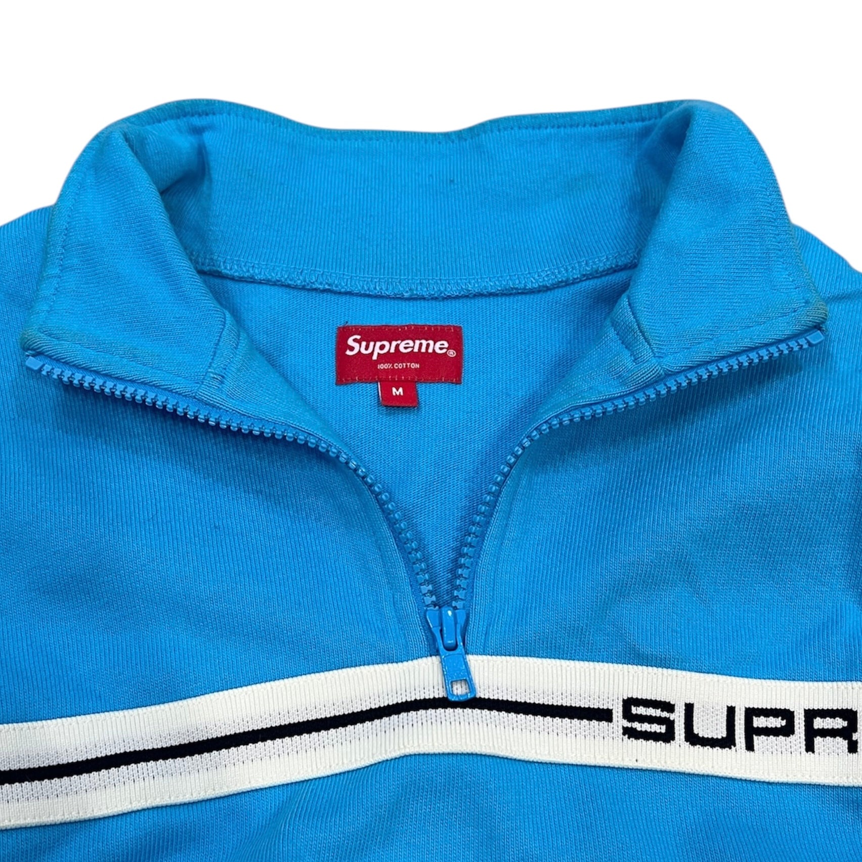 Supreme Warm Up Blue Quarter Zip Sweatshirt