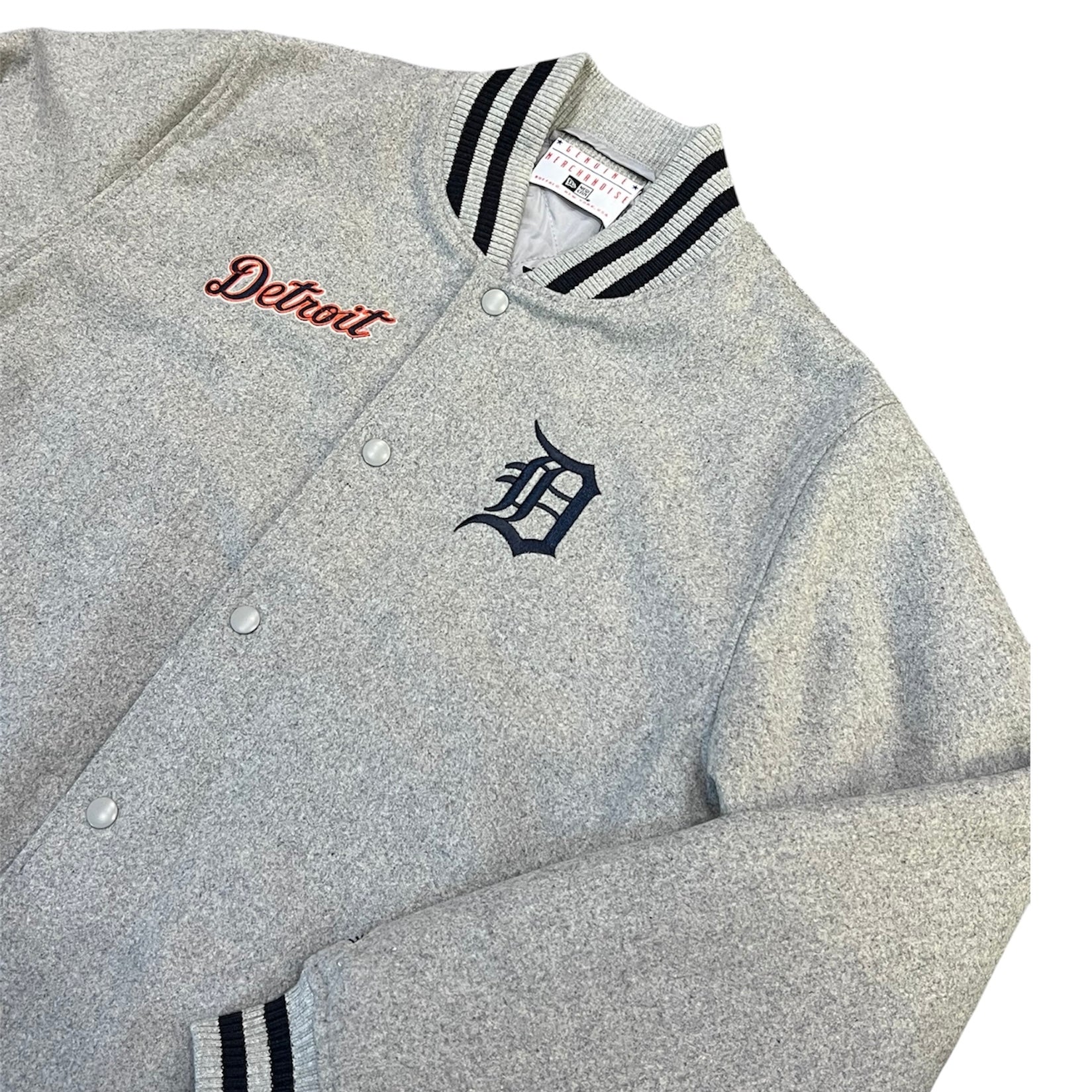 New Era Detroit Tigers Grey Bomber Jacket