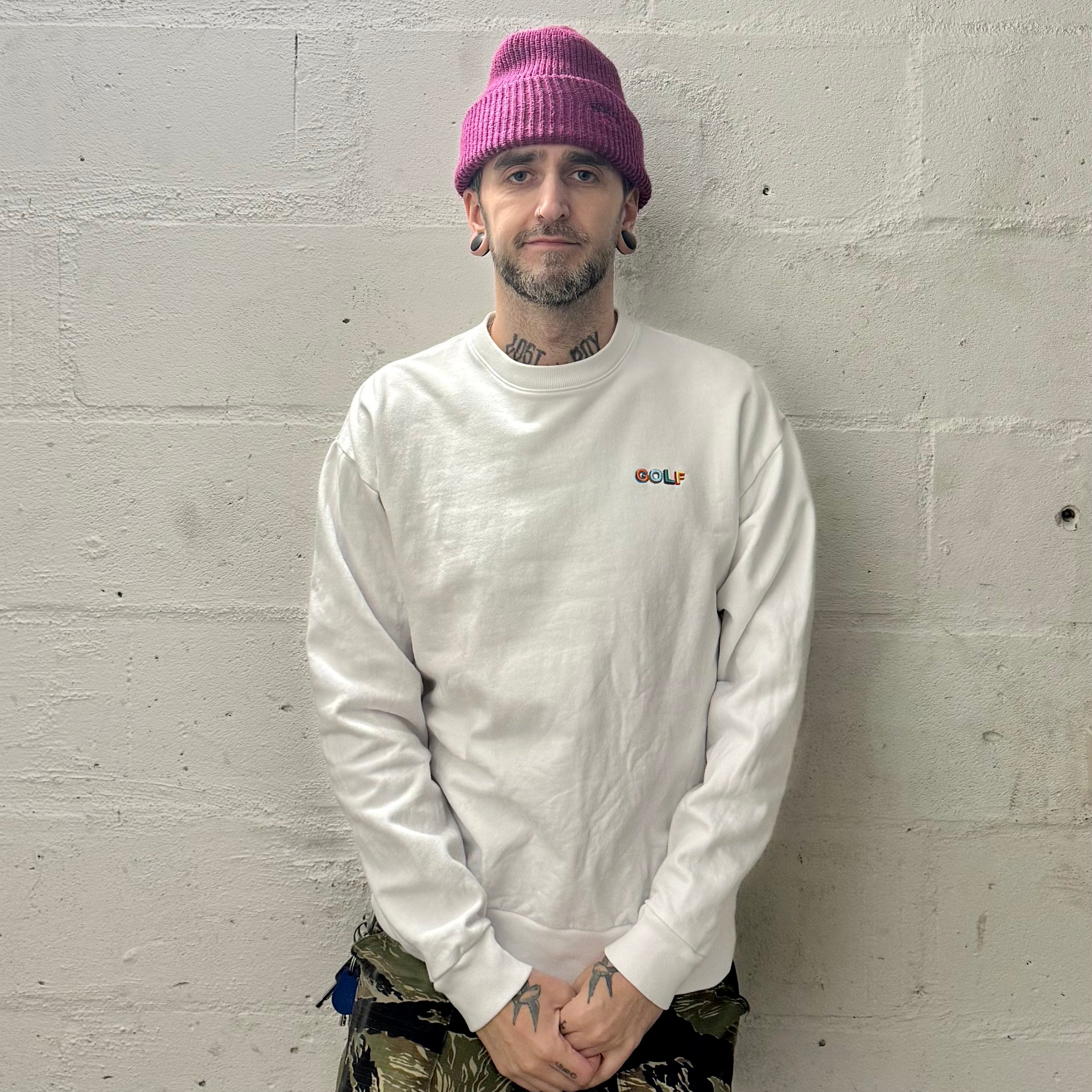 Golf Wang White Small Logo Sweatshirt