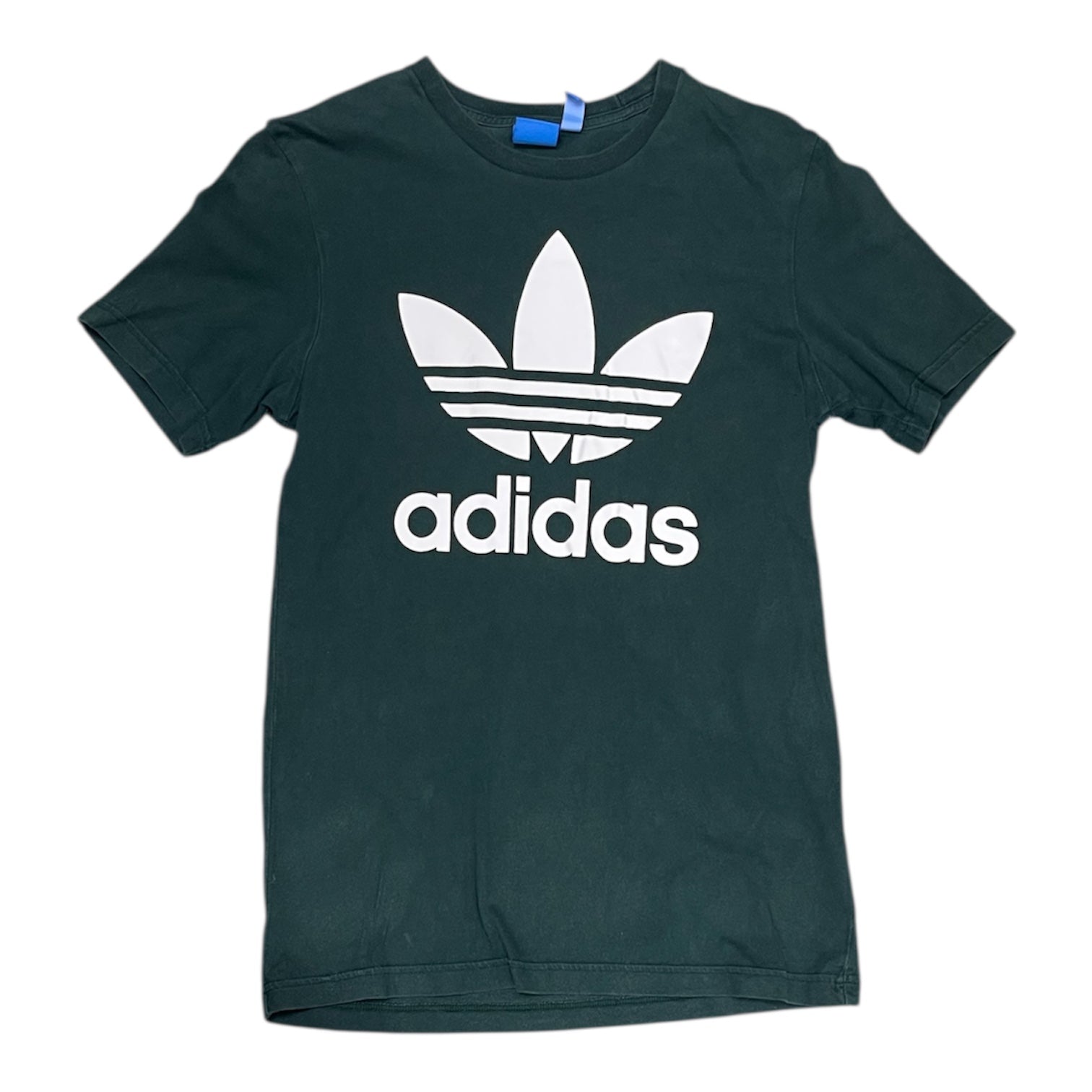 Adidas Originals White Logo Dark Green Tshirt