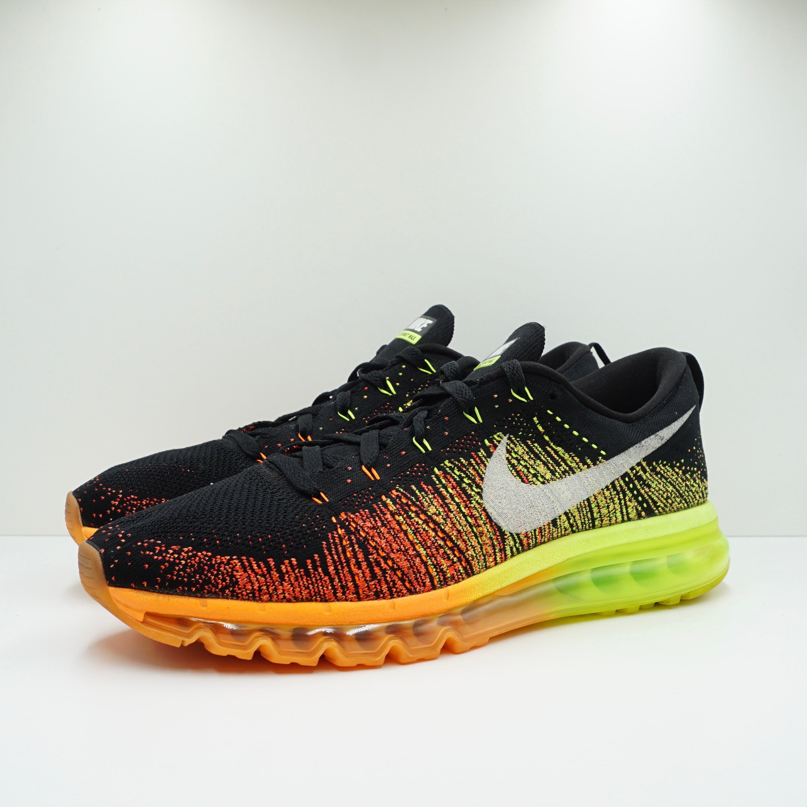 Nike Flyknit Max Black Atomic Orange Volt