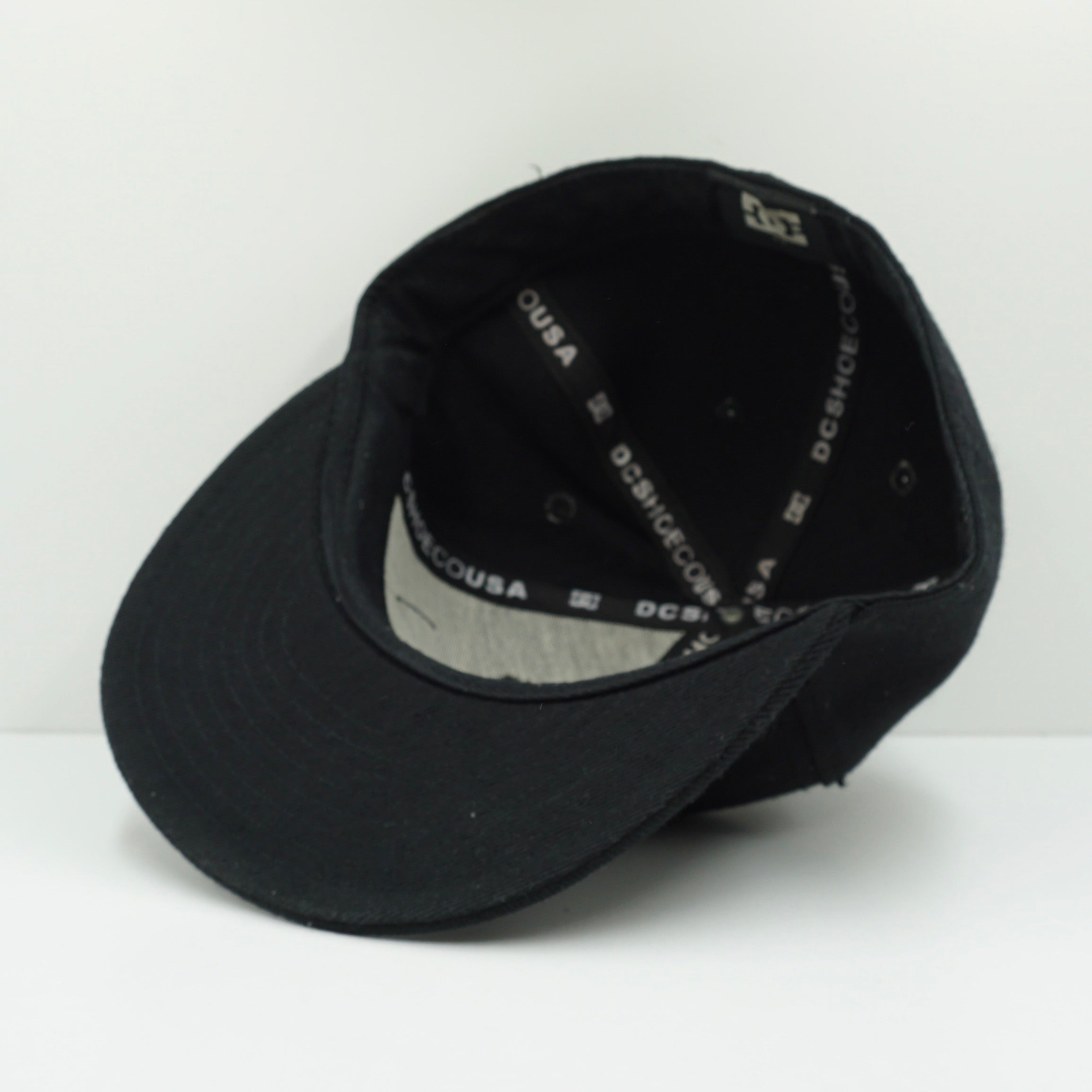 DC Shoes Black White Logo Fitted Cap