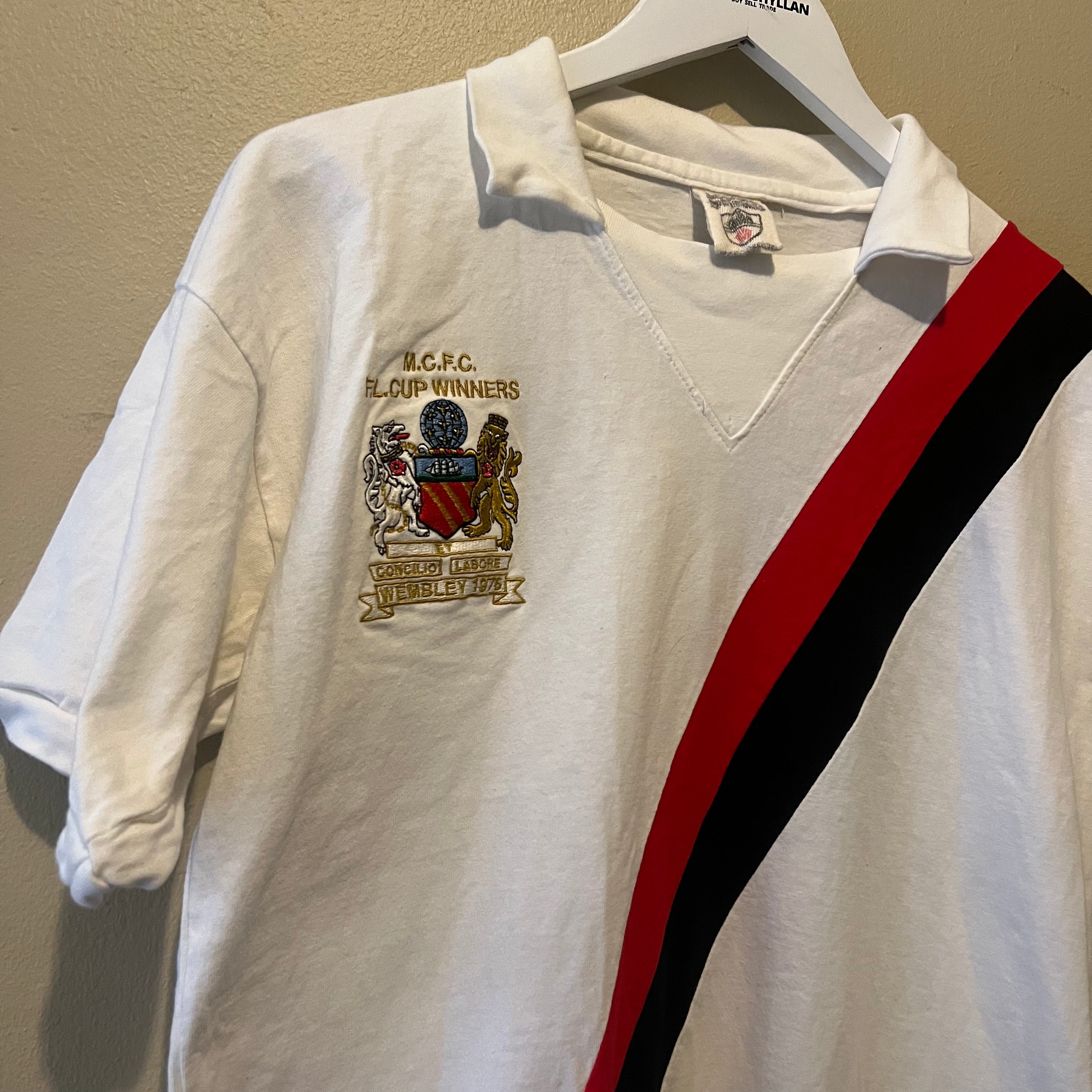 Score Draw Manchester City 1976 Football League Cup Winners Retro Tshirt
