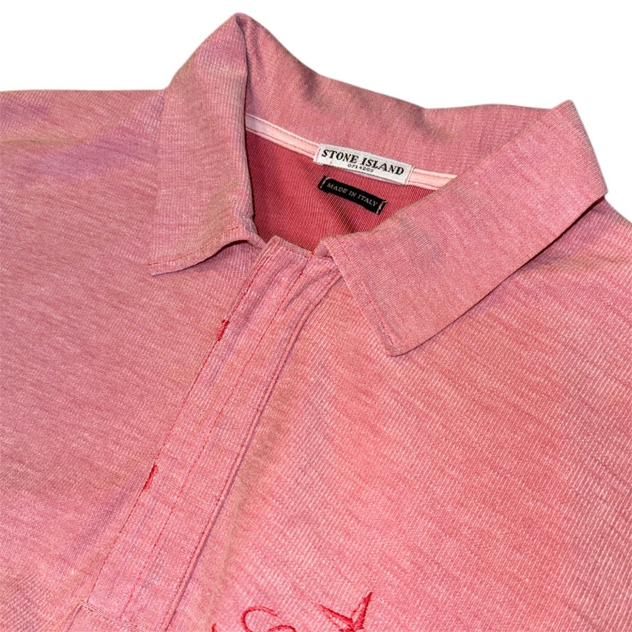 Vintage Stone Island Made In Italy Pink Polo Shirt