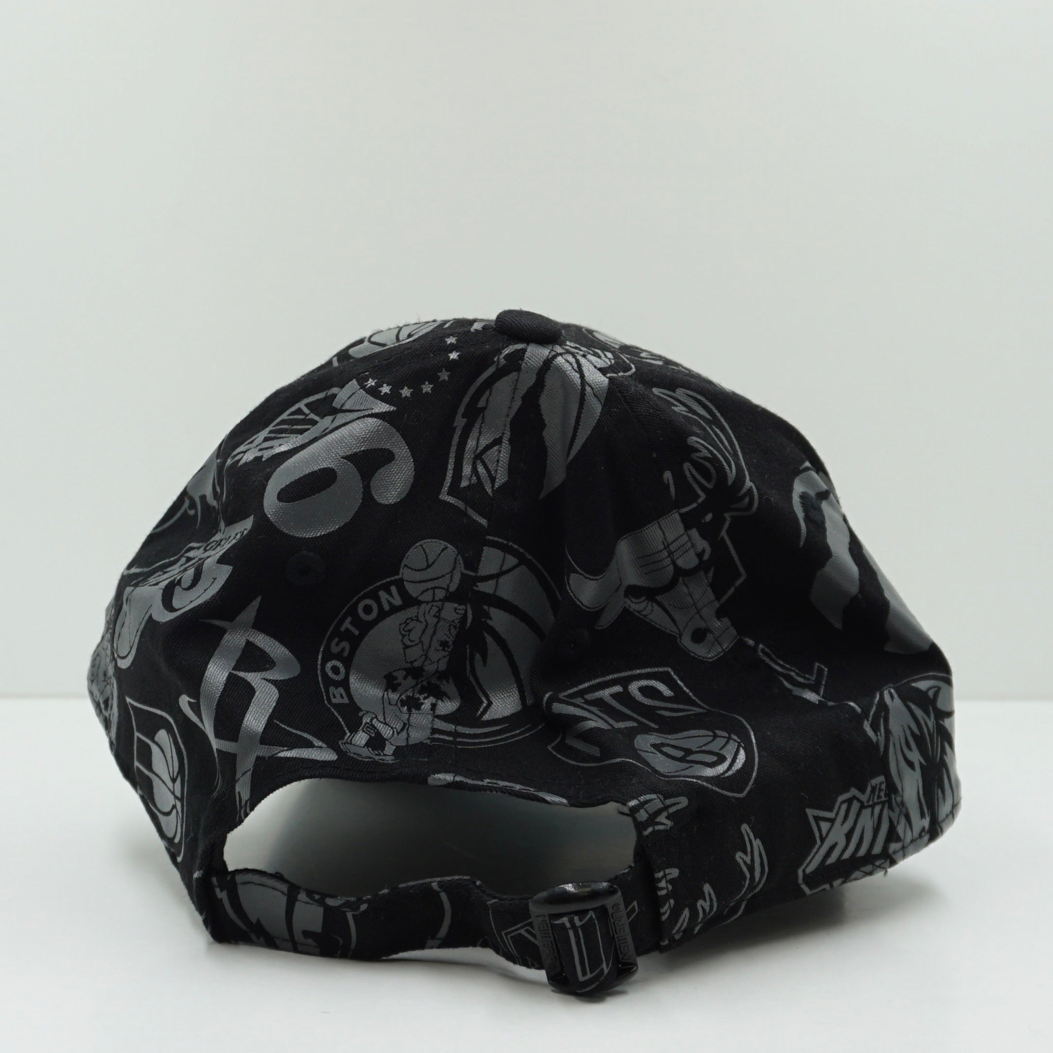 New Era NBA Multi Logo Black Grey Adjustable Cap