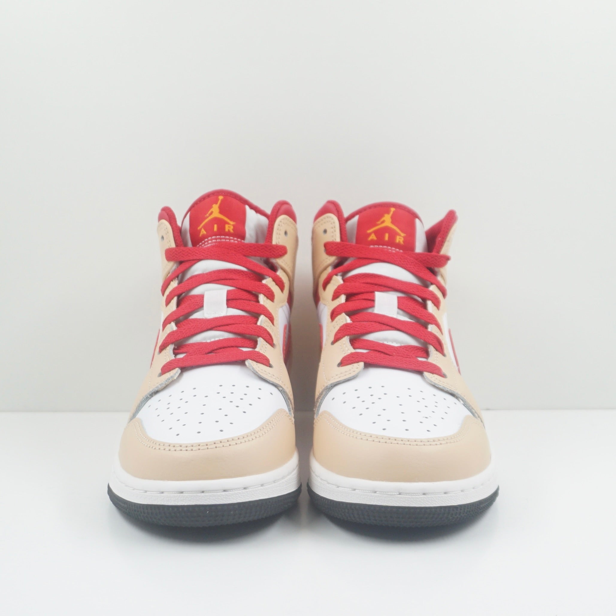 Jordan 1 Mid Light Curry Cardinal (GS)