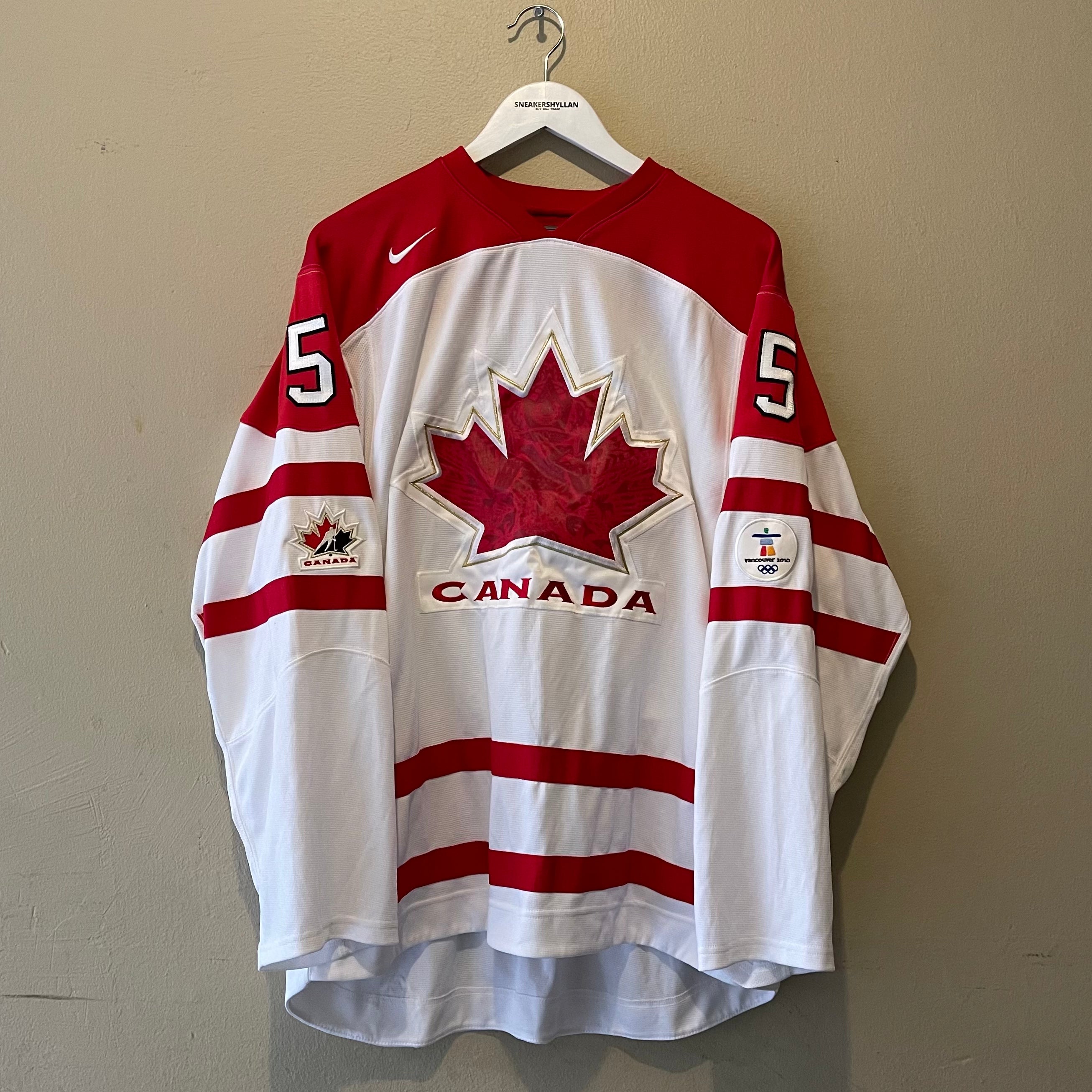 Nike Canada Johnson #5 Hockey Jersey