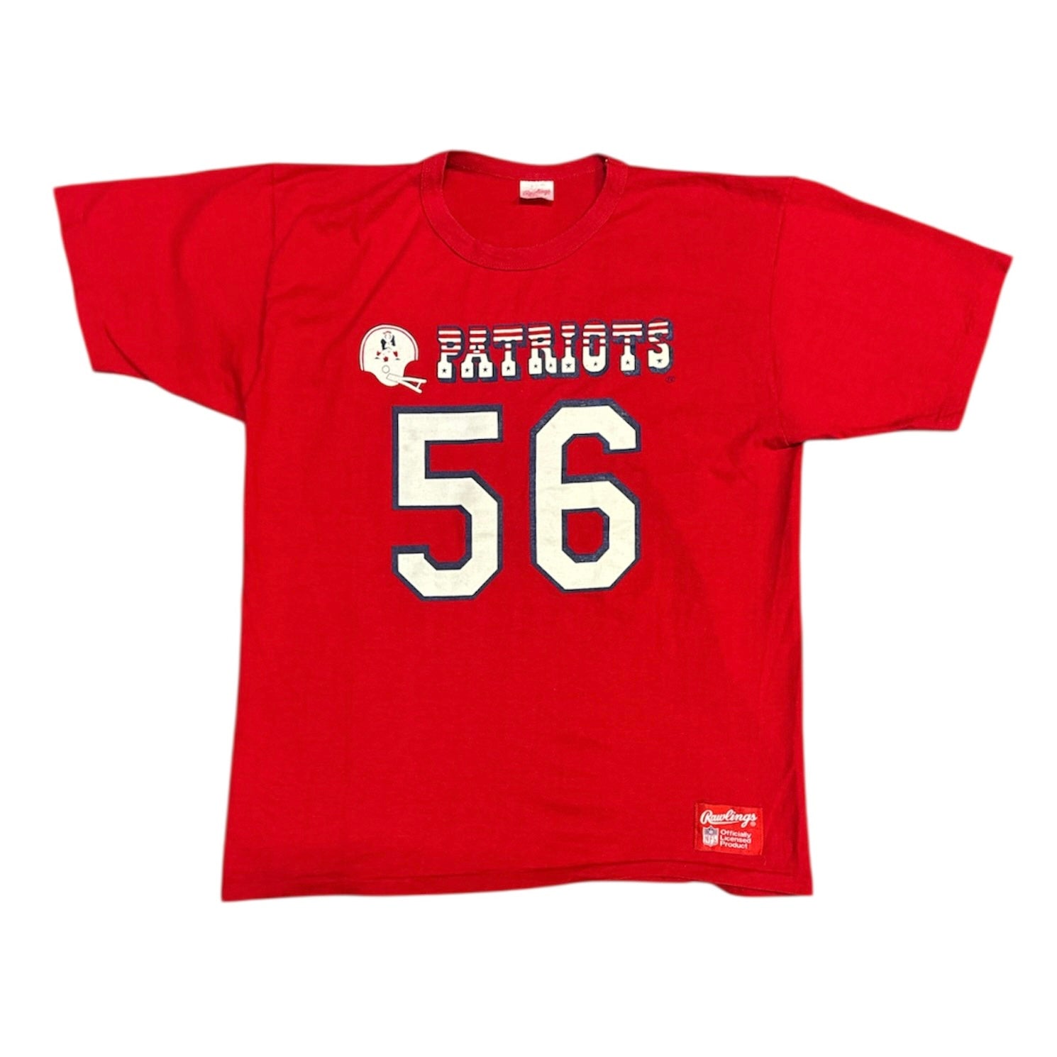 Rawlings New England Patriots #56 Red Tshirt