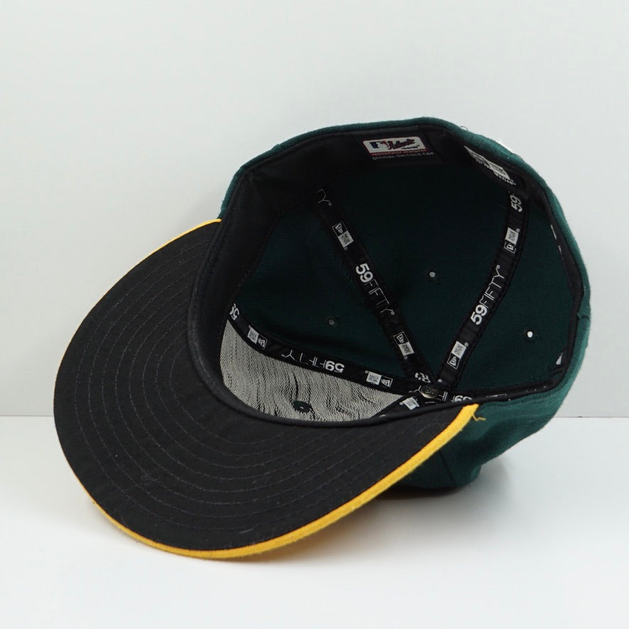 New Era Oakland Athletics Green Yellow On Field Fitted Cap