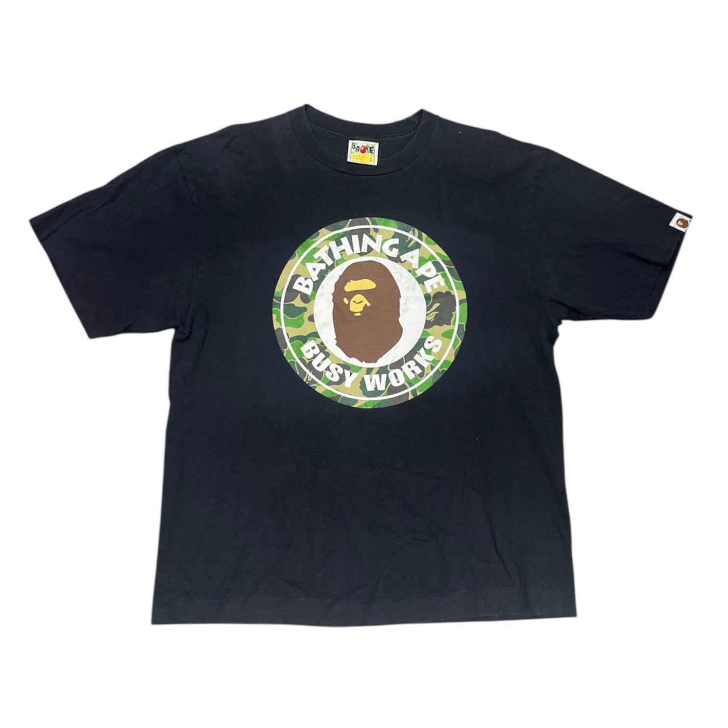 A Bathing Ape Busy Works Camo Black Tshirt