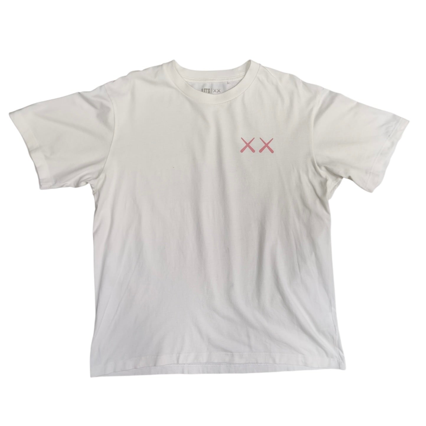 KAWS x Uniqlo UT Short Sleeve White Pink Graphic Tshirt