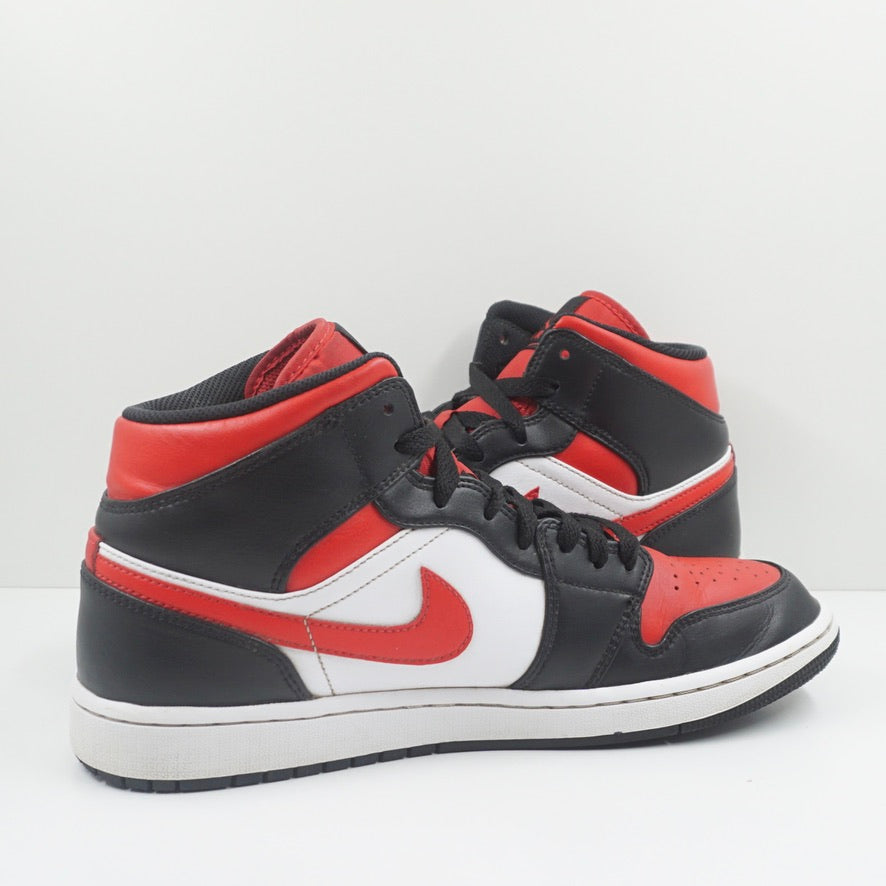 Jordan 1 Mid White Black Red (2022)