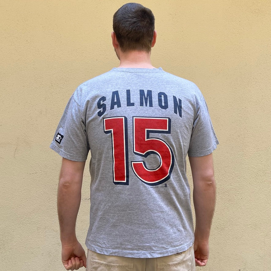 Starter Made in USA Los Angeles Angels #15 Salmon Grey Tshirt