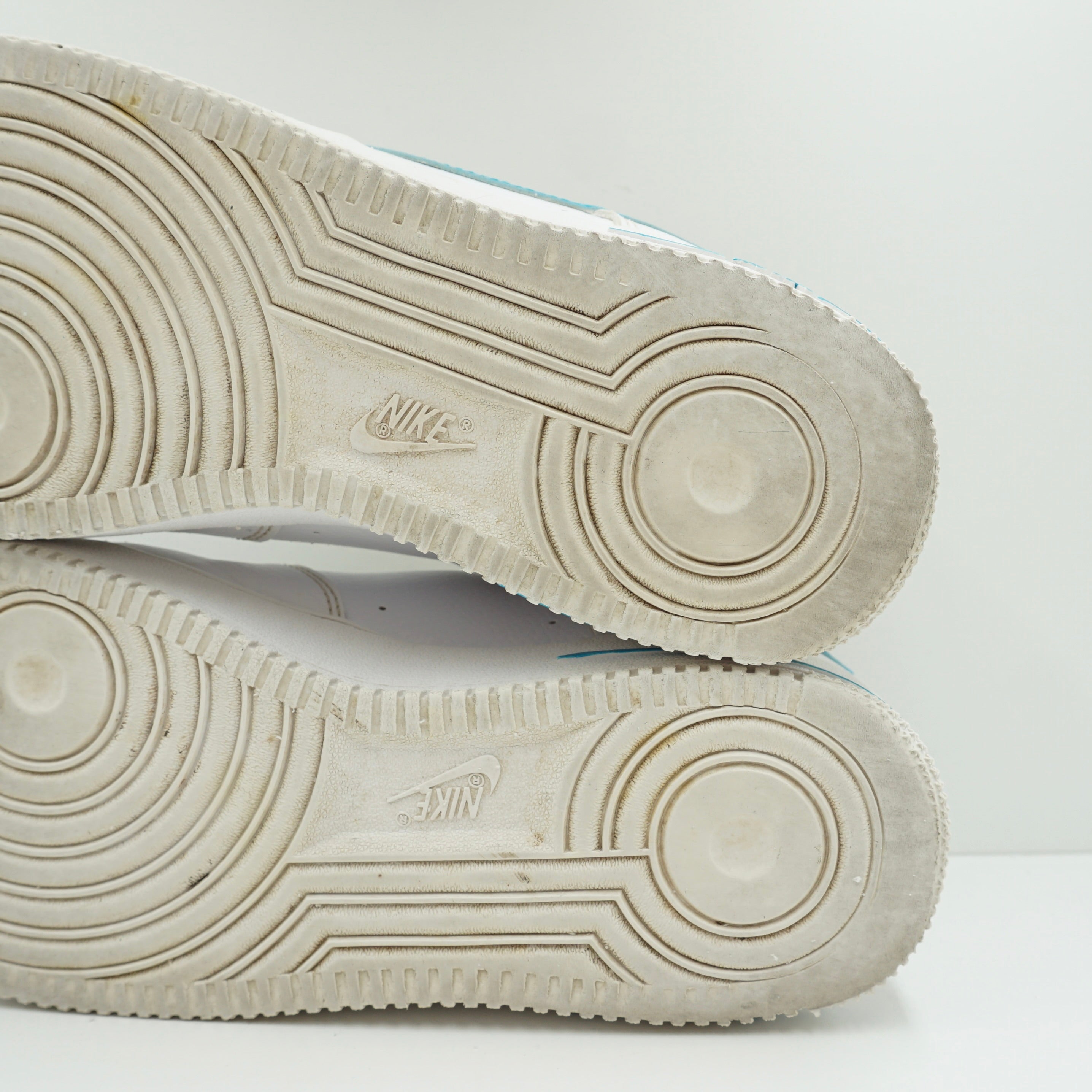 Nike Air Force 1 Low Cut-Out White Aqua (GS)
