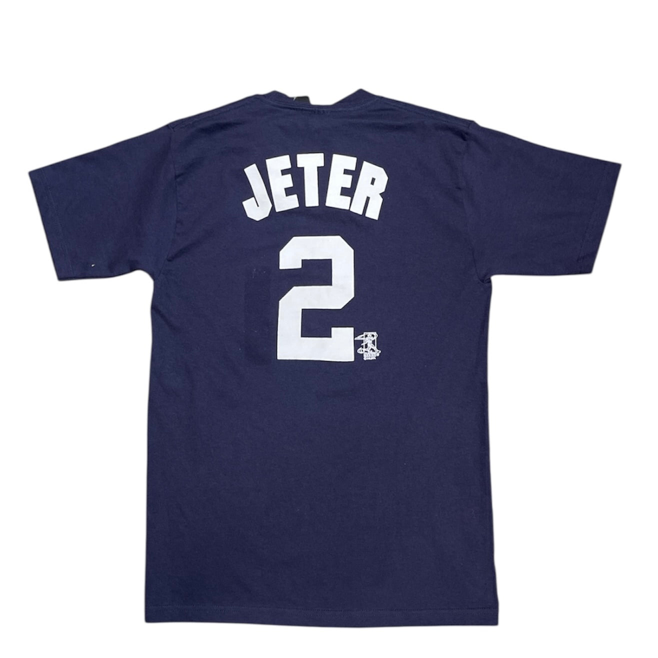 Majestic New York Yankees Jeter #2 Navy White Tshirt (Youth)