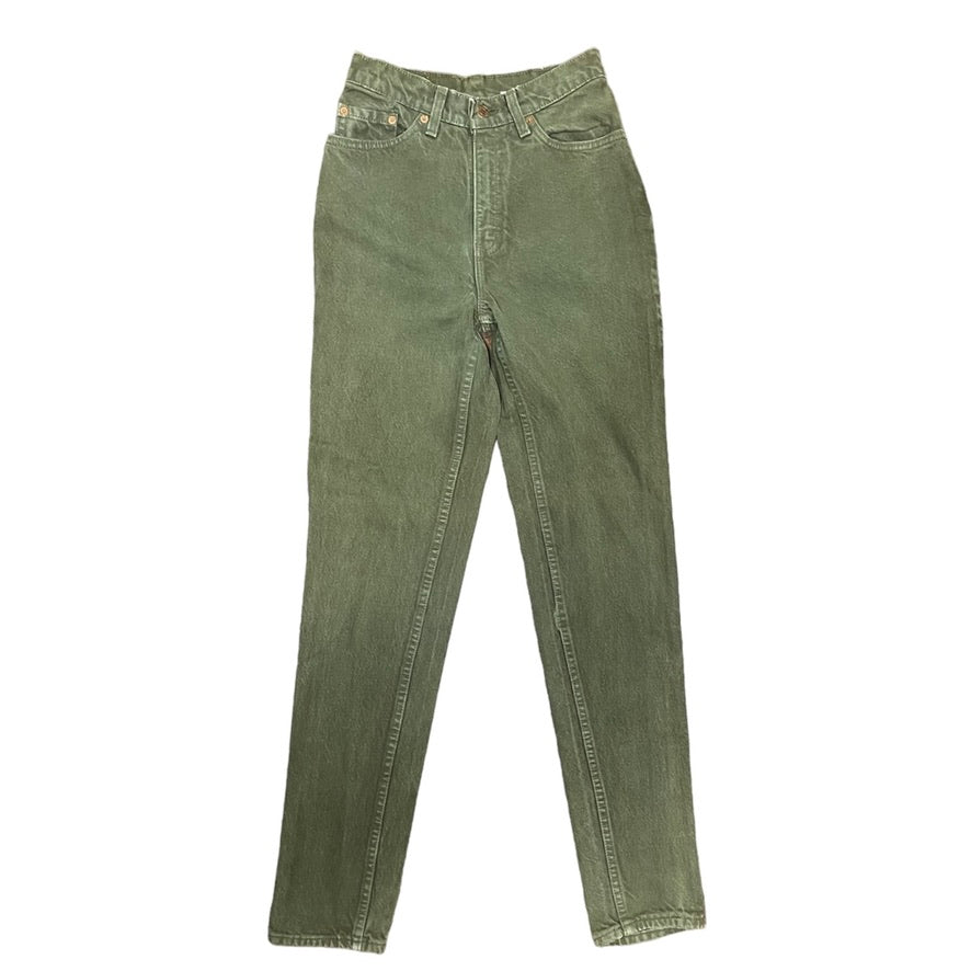 Vintage Levis 512 Green Slim Fit Jeans (W26)