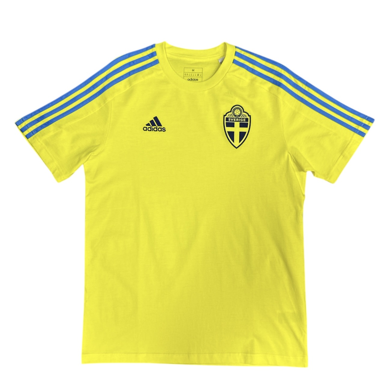 Adidas Sweden Dna 3-Stripes Bright Yellow Football Tshirt