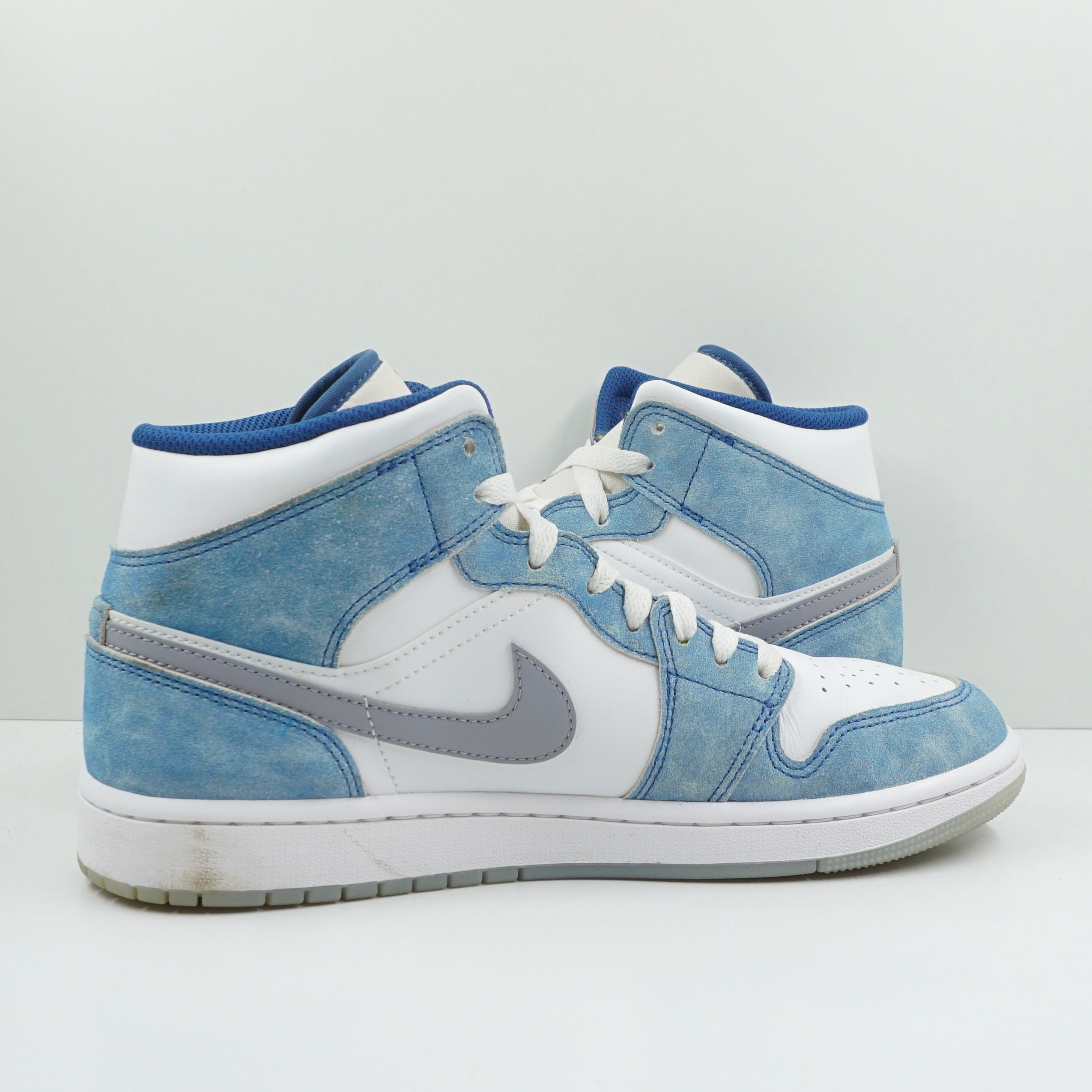 Jordan 1 Mid French Blue Fire Red