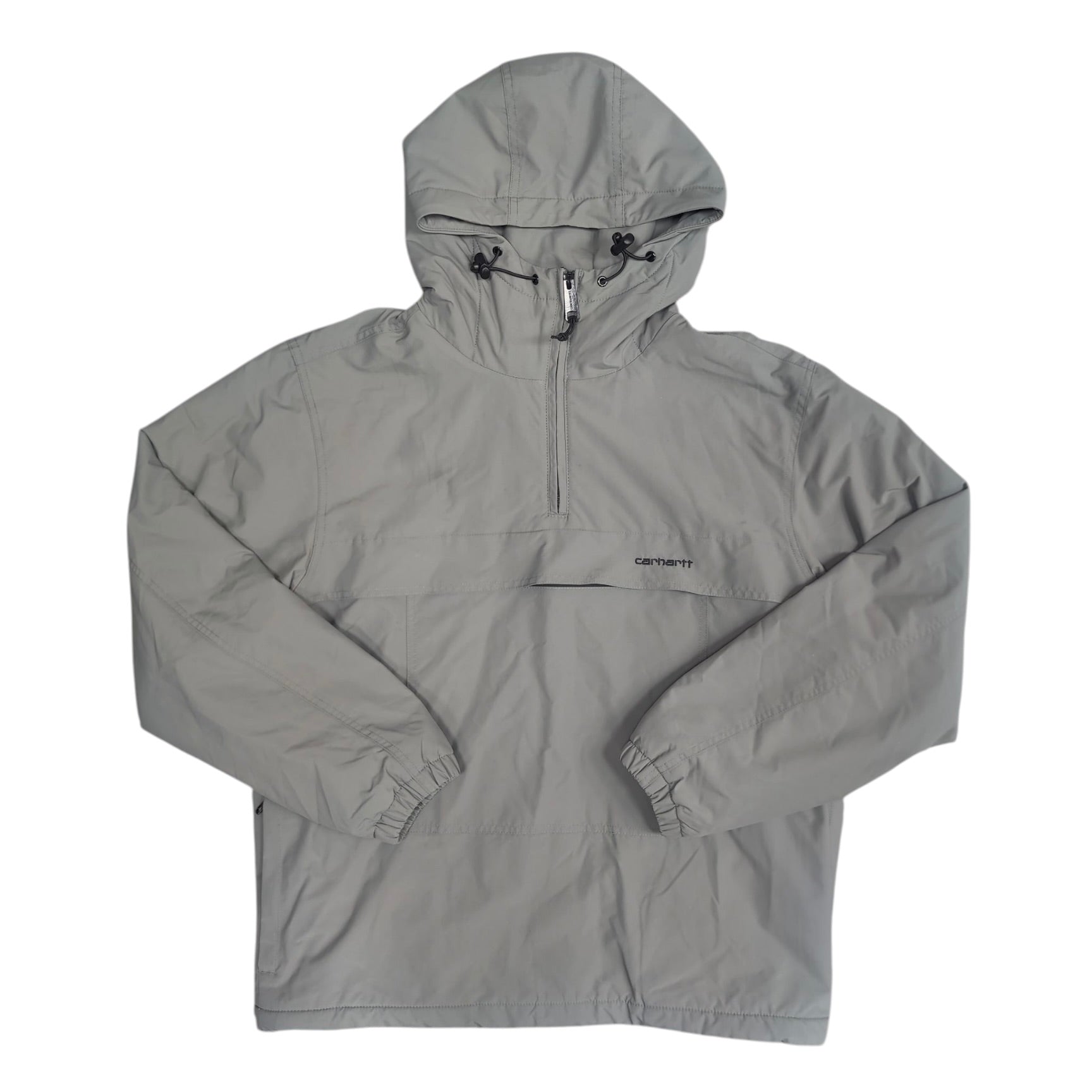 Carhartt Windbreaker Fleece Lined Grey Pullover Jacket