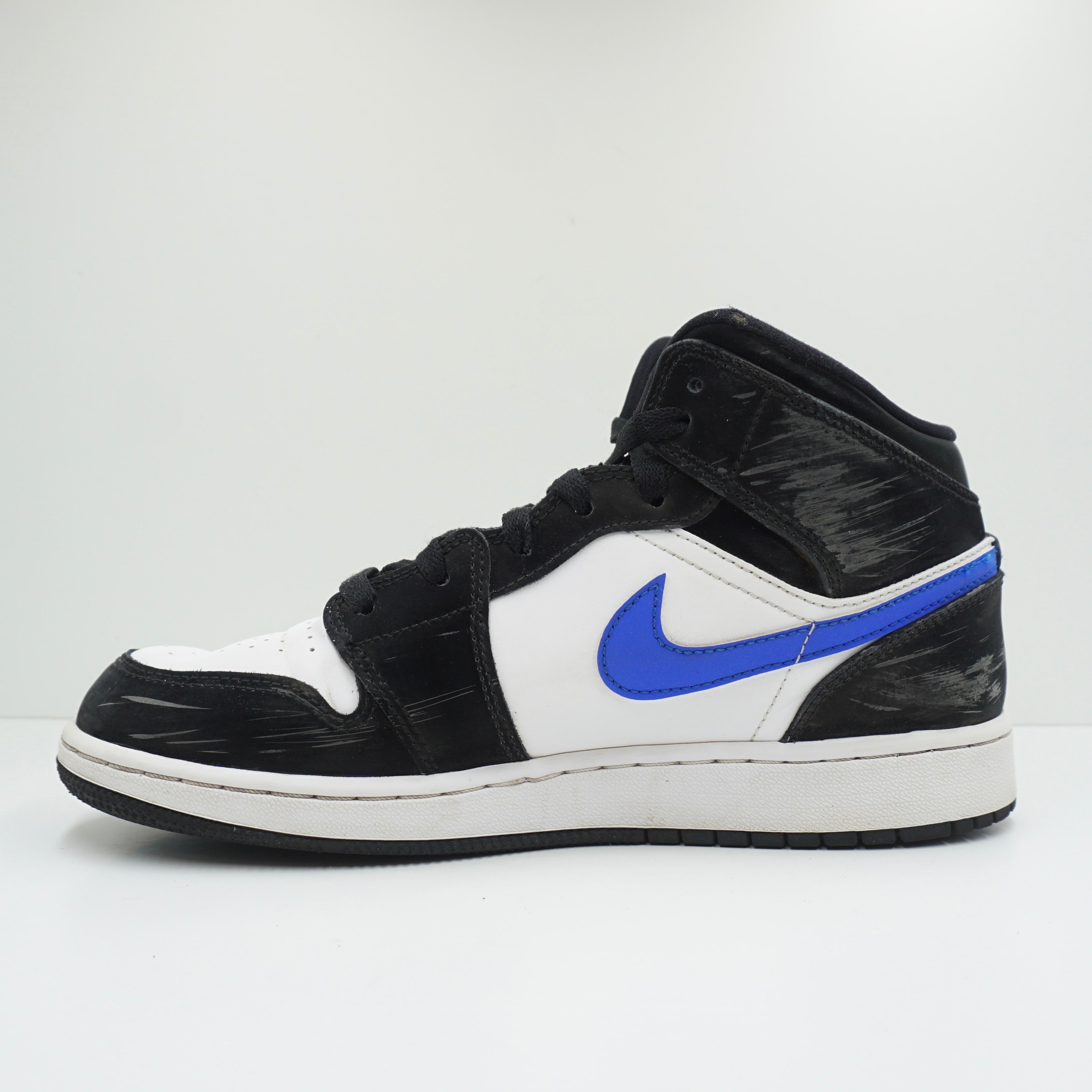 Jordan 1 Mid Black Racer Blue White (GS)