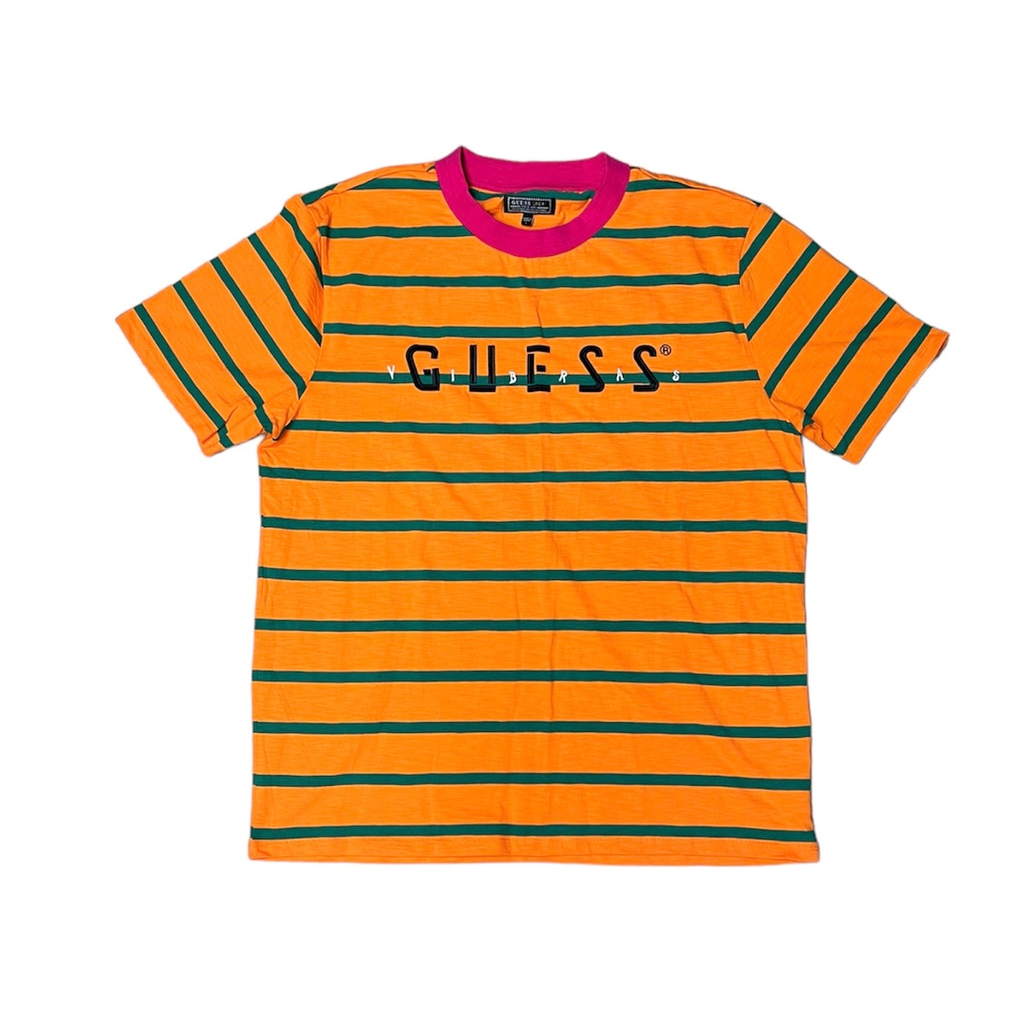Guess x J Balvin Vibras Orange Striped Tshirt