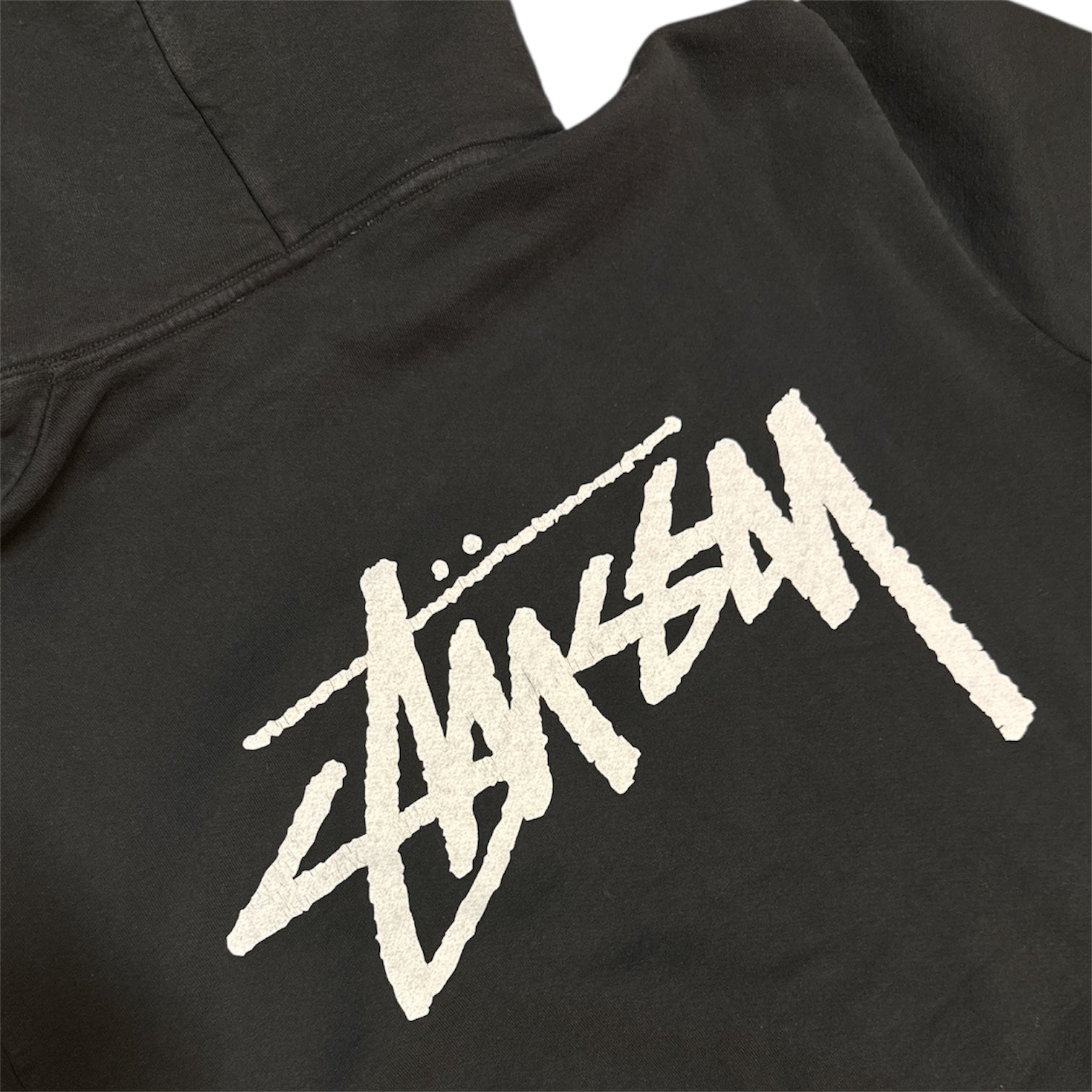 Stussy x Our Legacy Yin Yang Pigment Dyed Black Hoodie