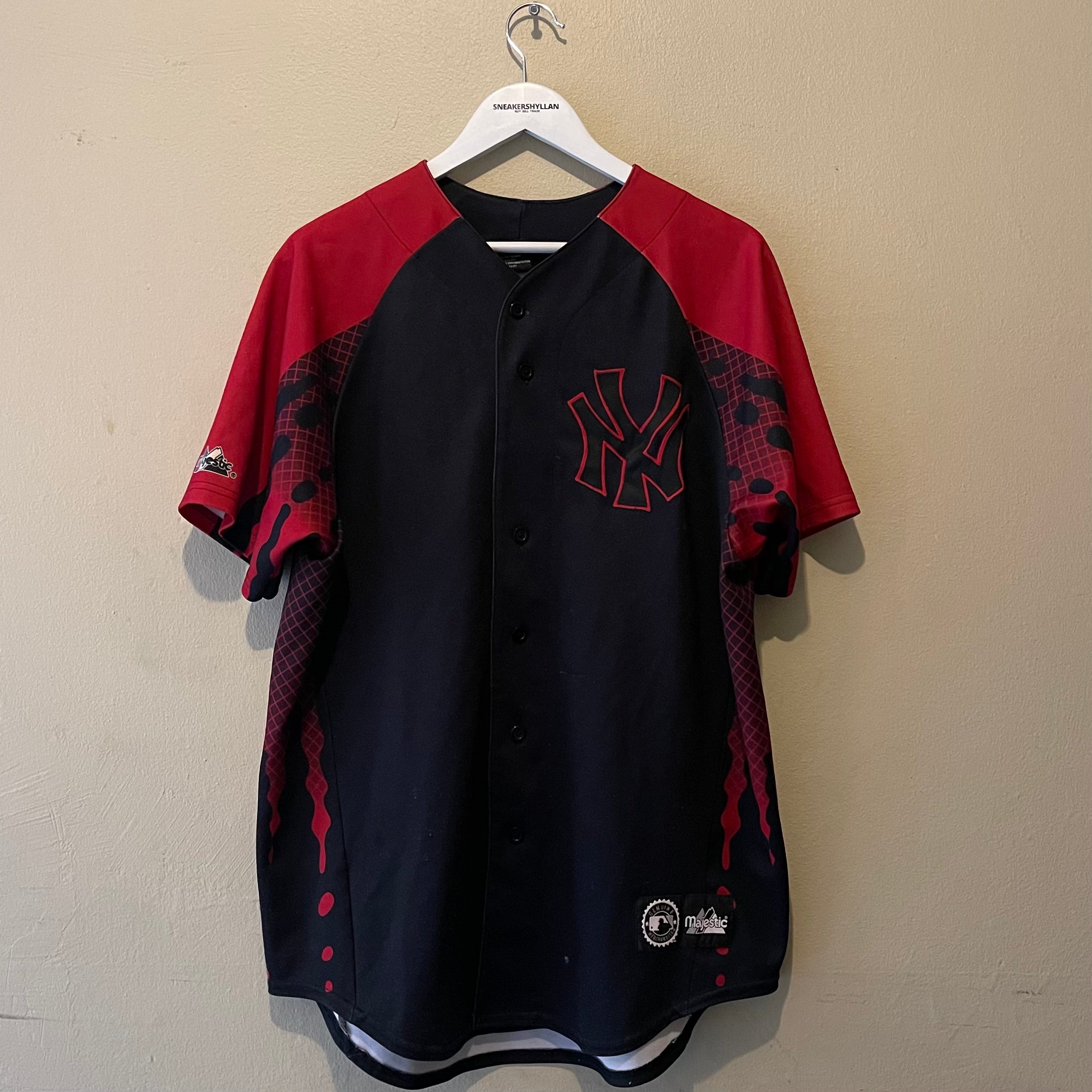Majestic New York Yankees Red Black Baseball Jersey