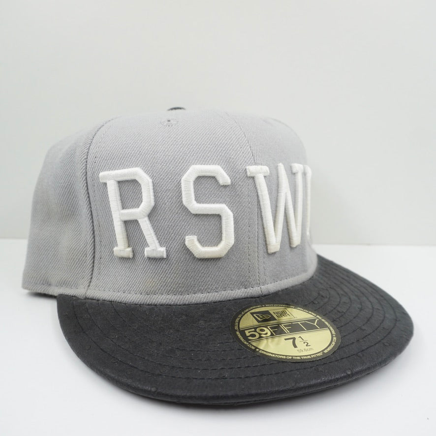 New Era The Hundreds RSWD Ostrich Leather Grey Black Fitted Cap
