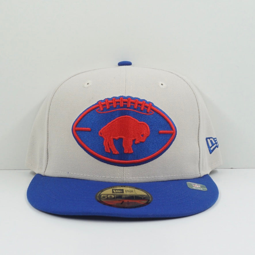 New Era Buffalo Bills Historic Sideline Cream Blue On Filed Fitted Cap