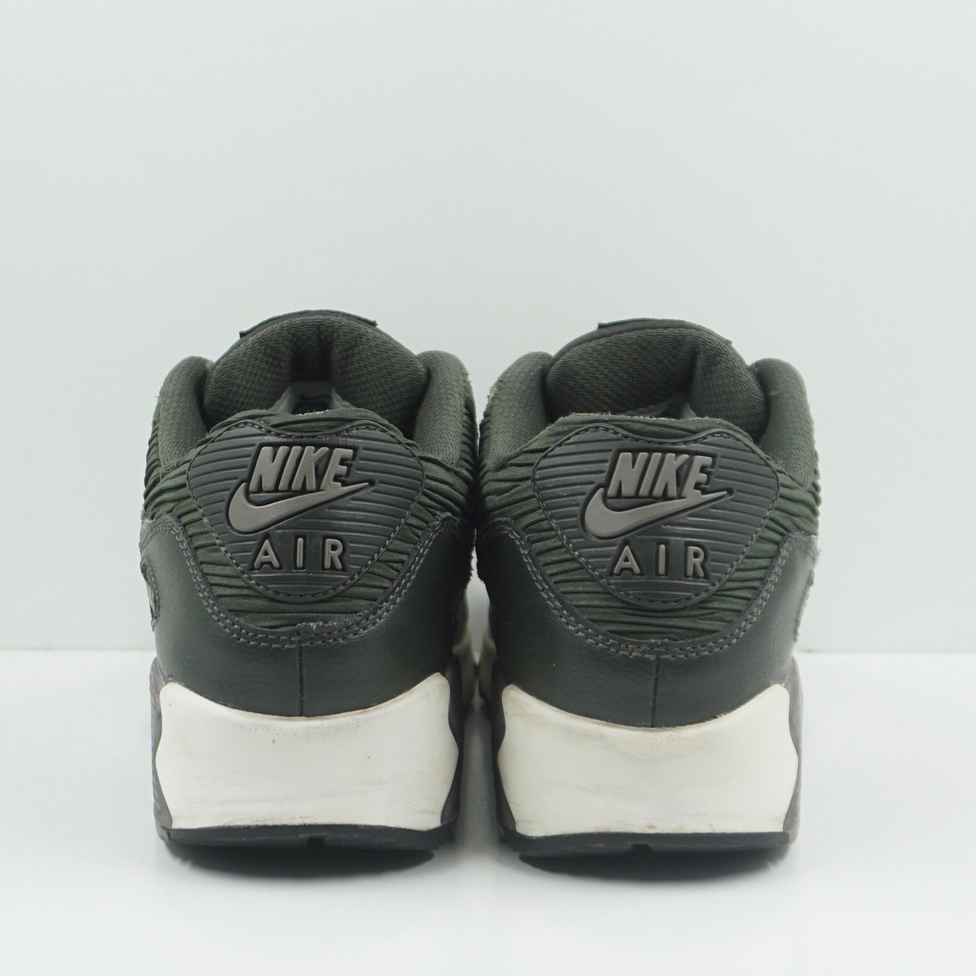 Nike Air Max 90 Leather Carbon Green Metallic Pewter (W)